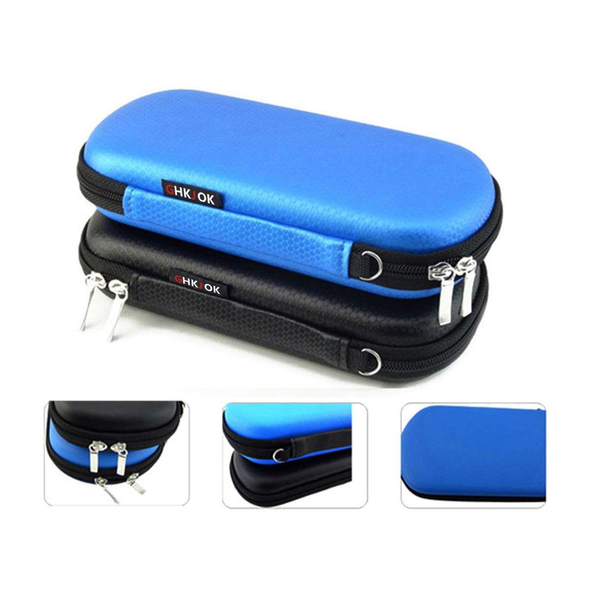 GHKJOK Small Electronics Case Carrying Case Gadget Bag Oval Tidy Storage Box for U Disk Charging Plug Data Cable Package Earphone Nylon Organizer Snake Skin Pattern Multifunctional 6