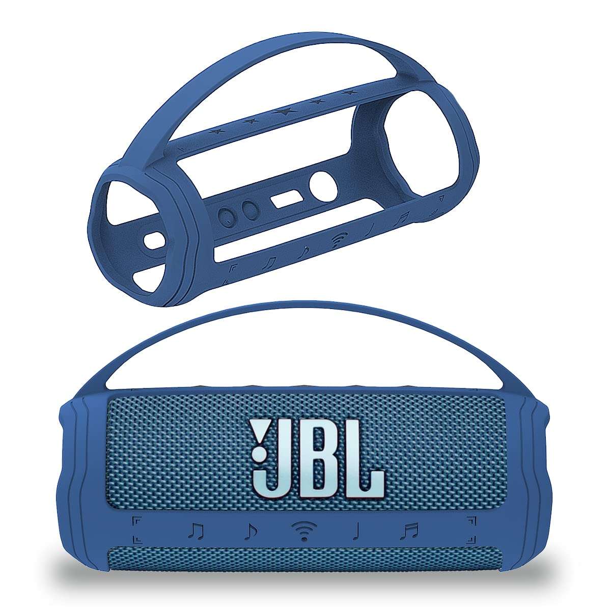Silicone Cover Case for JBL Flip 6 Portable Bluetooth Speaker, Protective Carrying Case for JBL Flip 6 Speaker Accessories (Only Case) (Blue Case) 1