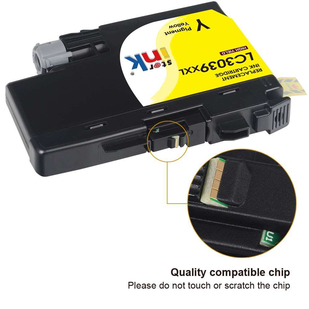 Starink LC3039 Comaptible Ink Cartridge Replacement for Brother 3039 XXL LC3037 3037 for MFC-J5845DW MFC-J5845DW XL MFC-J5945DW MFC-J6545DW XL MFC-J6545DW Inkjet Printers, 4 Packs (1 Black+1C+1M+Y) 3