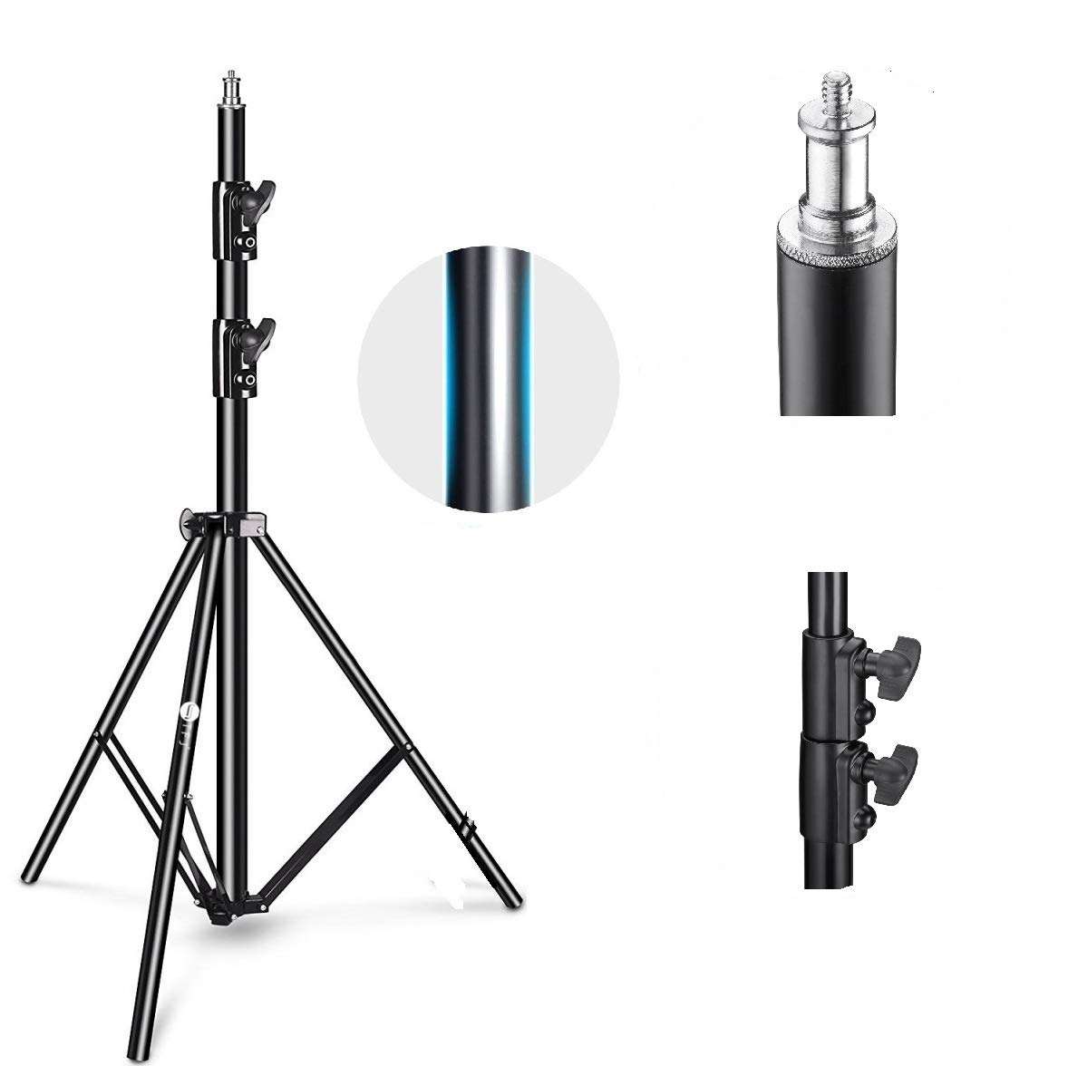 CanadianStudio Pro 8.5' Air Cushioned Heavy Duty Light Stand with All Metal Locking Collars Photo Studio Lighting Stand for Monolight Flash Light Speedlite 1