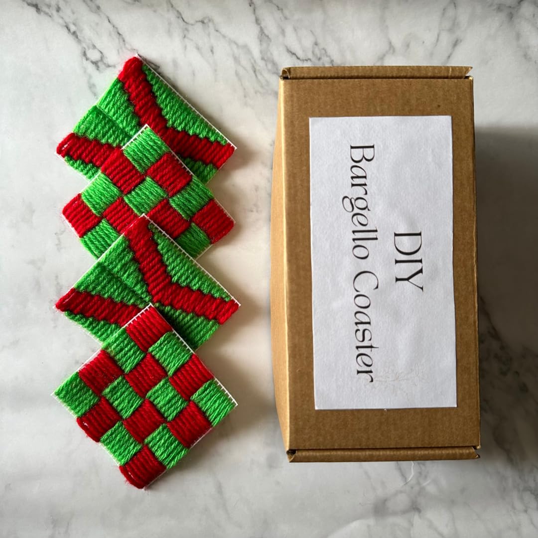 DIY Kit, DIY Bargello Coaster Kit, Coaster Making