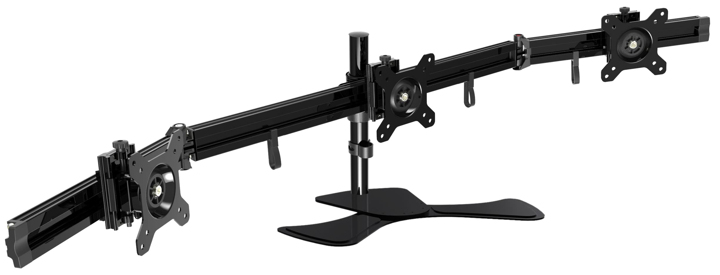 DAC MP-210 Flex Triple Monitor Arm Black With Grommet And Desk Base 2