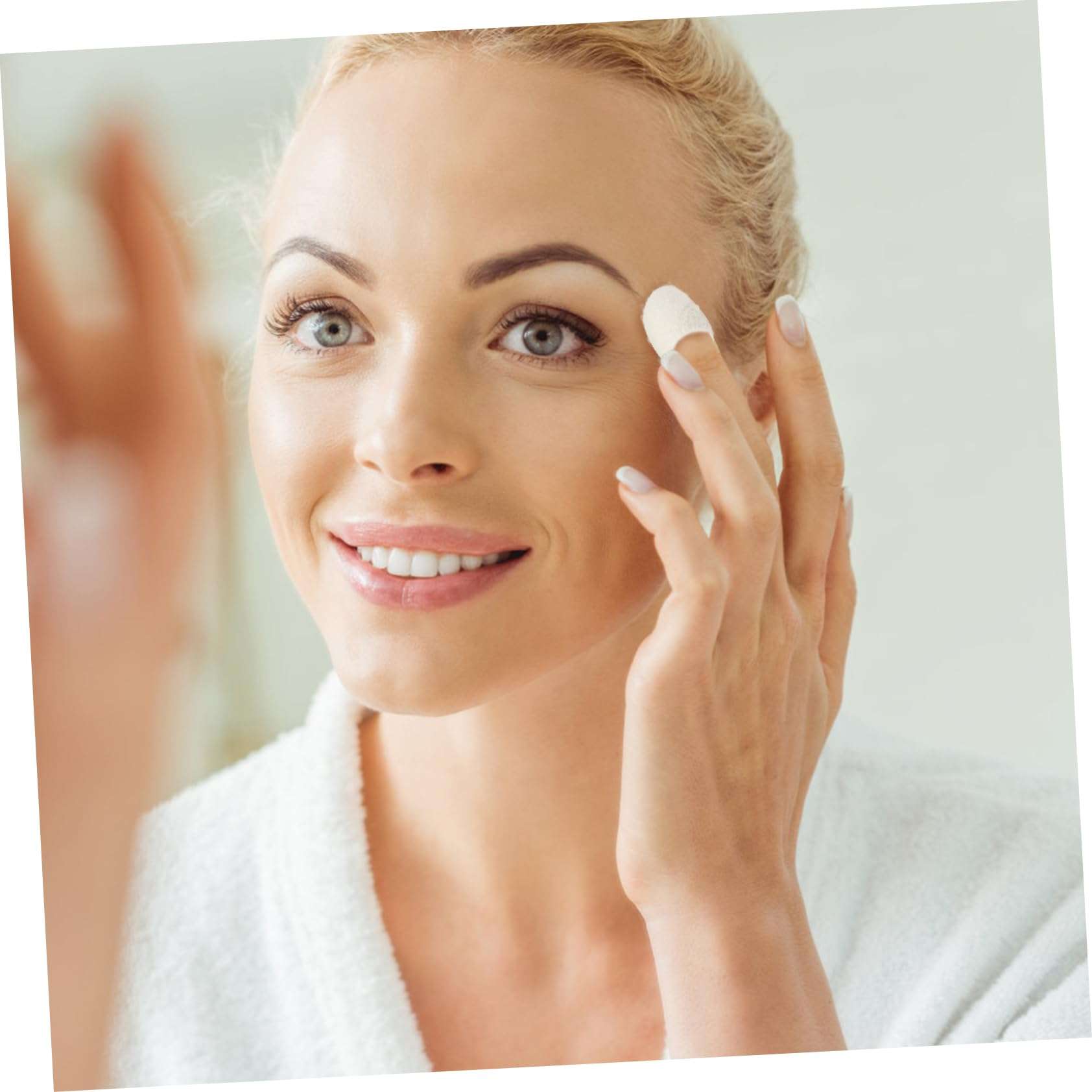 Generic 100pcs Silkworm Silk Exfoliator Exfoliatir Exfoliating Wipes Remover Face Steamer Oil Cleansers for Face Cotton Face Pads Face Skincare Worms Green Tea Deep Cleanse White 3