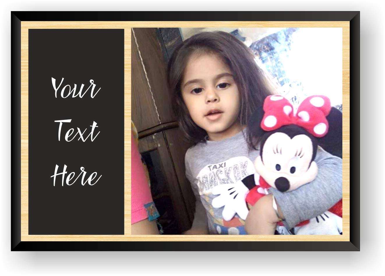 Brown Cloud Personalized Printed Photo Poster/Collage/Memories on Laminated MDF with Customized Text Message or Personalized/Customized Photograph Gift for Family/Friends (002) 1