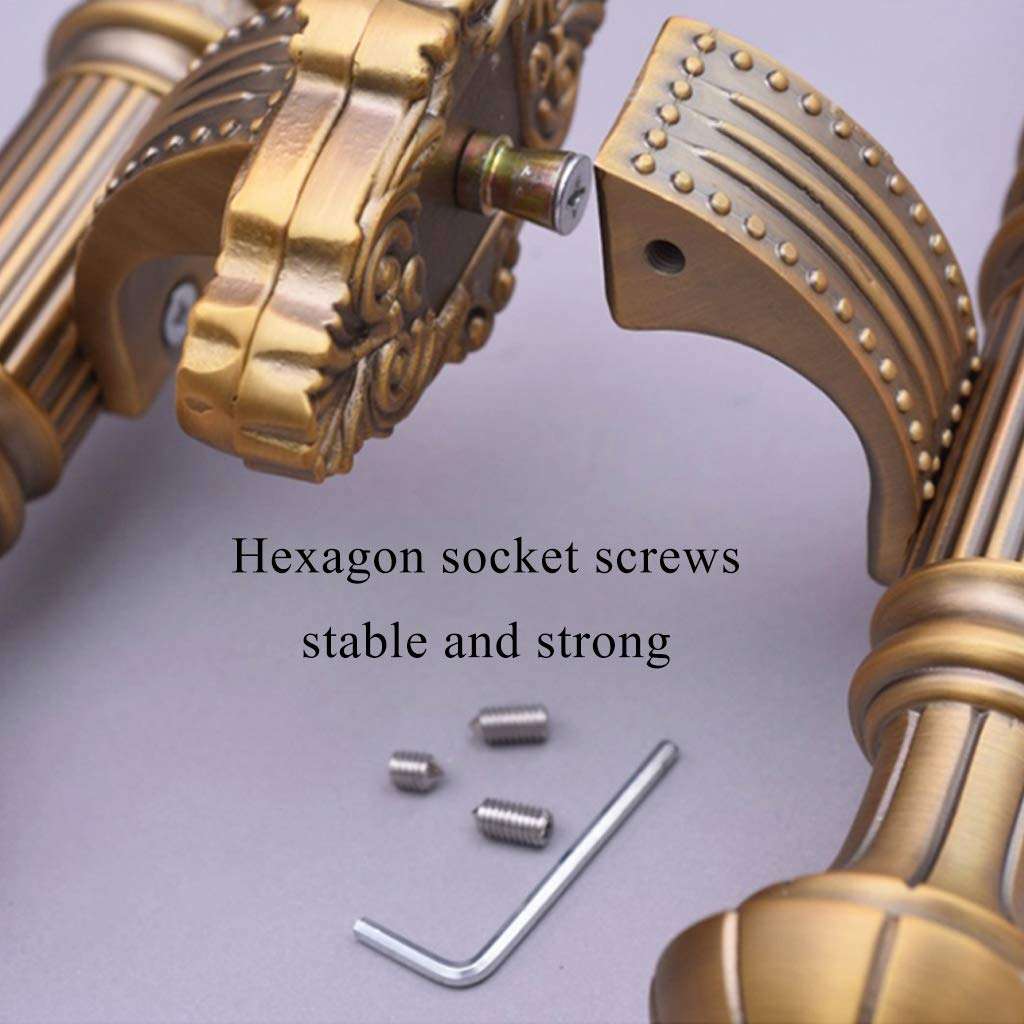 BWBZ 2 Pcs Pull Handle Door Knob Thickened Stainless Steel Glass Door Gate Handles Inner Hexagon Design Door Handle Sets Hole Installation for Hotel Club/Home Villa 23.6-47.2inch 4