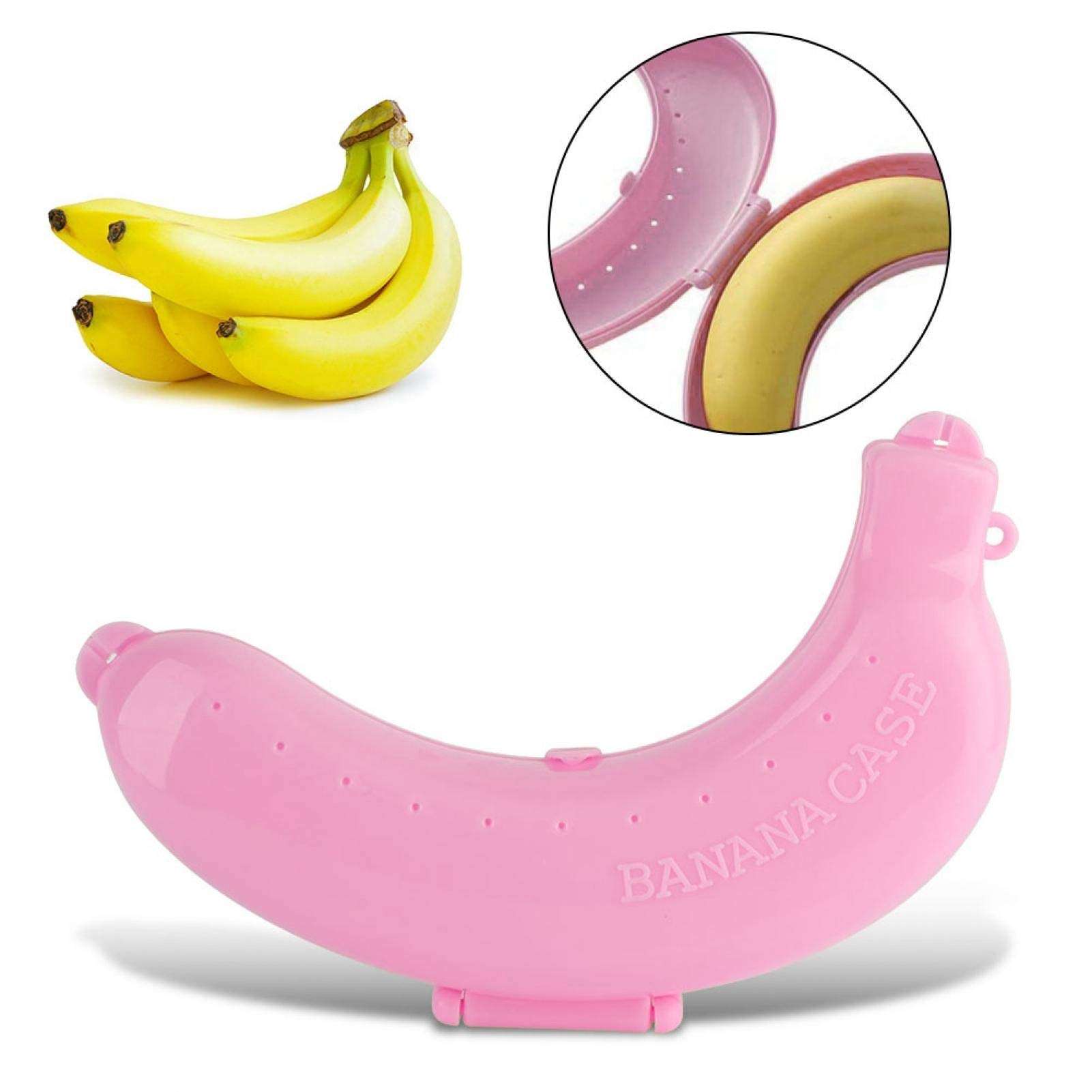 Fdit Cute 3 Colors Fruit Banana Protector Box Holder Case Lunch Container Storage New() 5
