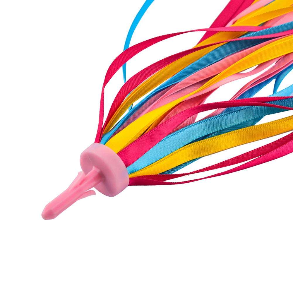 Paliston 1 Pair (2pcs) Bike Handlebar Streamers Scooter Grips Streamers Tassel Ribbons for Boys Girls Style 1 3