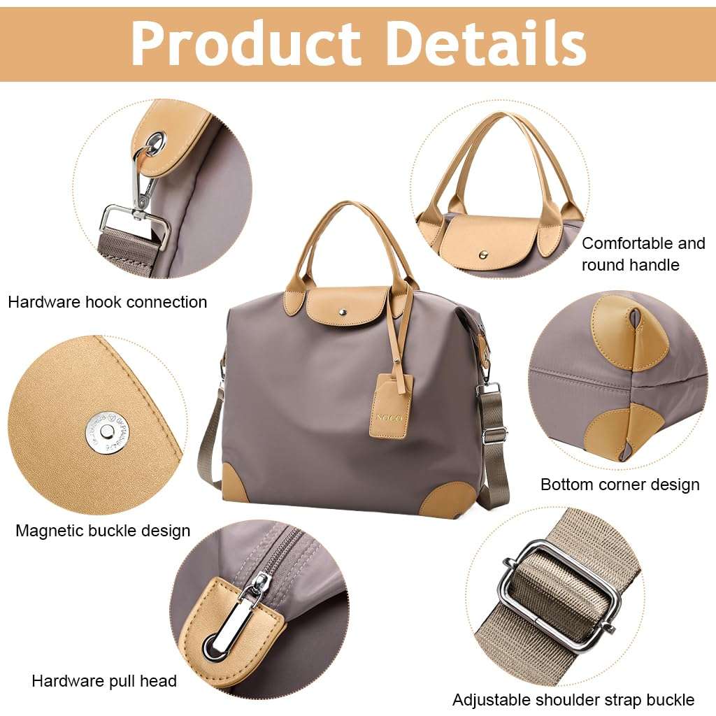 PALAY® Women Duffel Bag Waterproof Travel Bag Oxford Clothes Handbag with Shoulder Strap Fashion Women Duffel Bag Tote Bag Fitness Bag, 41x16x33cm 4