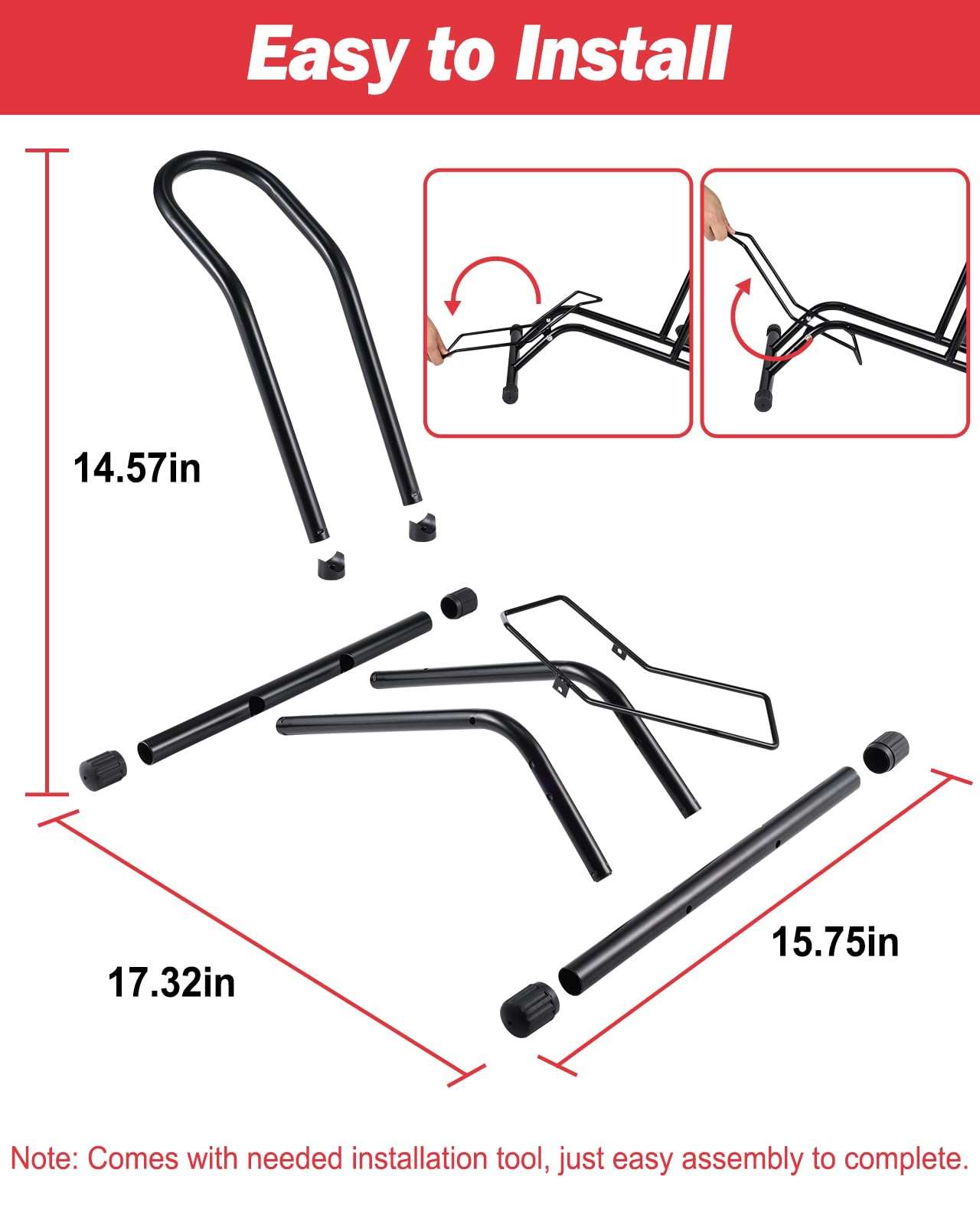 Zacro Bike Stand Floor, Upgraded Up to 3.74" Wide Tire Bike Rack Garage for Indoor Storage Holder, Bicycle Parking Stand Fit for 16"-29" Wheel Almost Bike - Kids Road Mountain Bikes Fat Tire Ebike 6