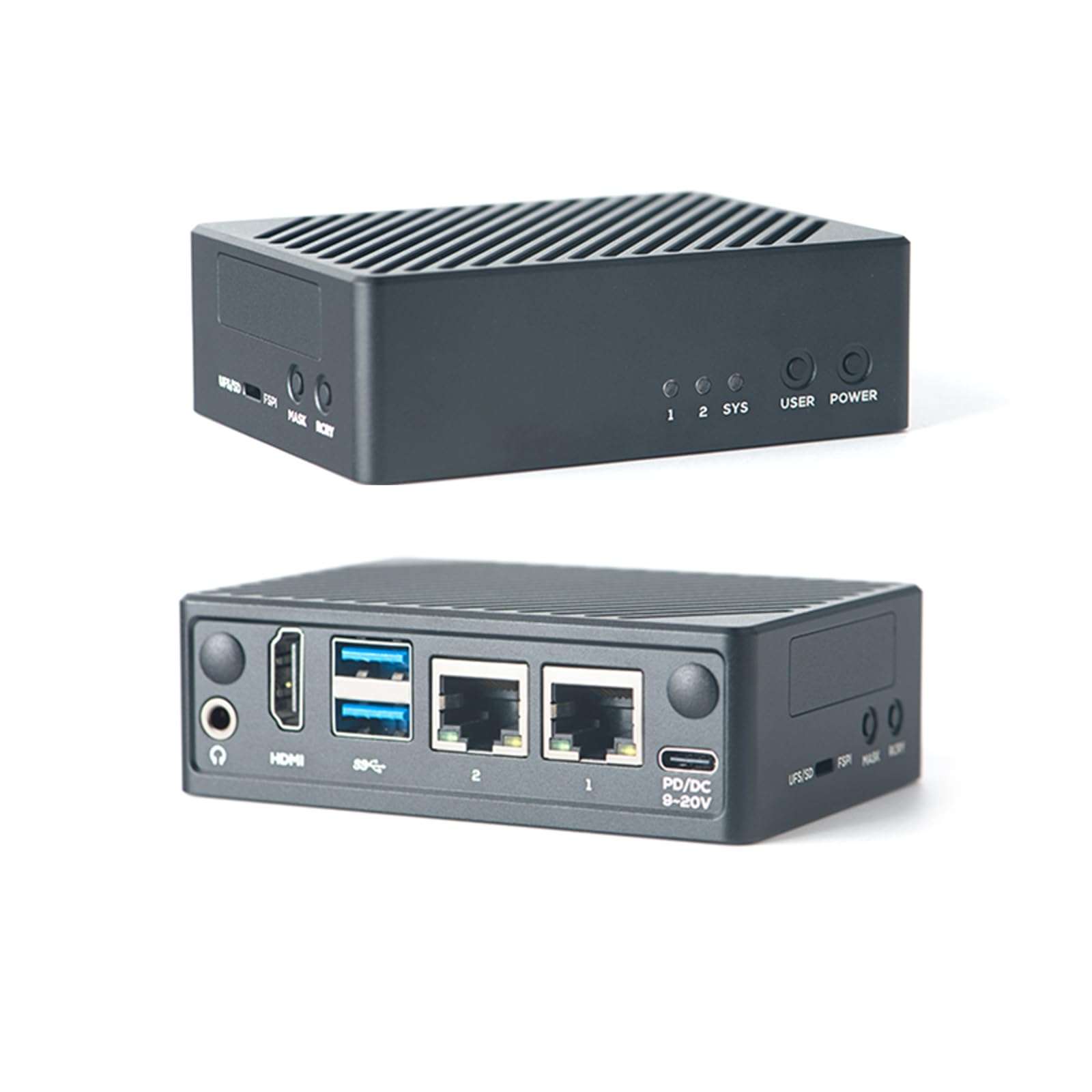youyeetoo Friendlyelec NanoPi M5 - RK3576 SOC, Dual Gigabit Ethernet, 4/8/16GB RAM, UFS, AI Deployment, M.2 SDIO WiFi, 4K@60Hz, OpenMediaVault (LPDDR5 8GB RAM,with Metal Case) 1