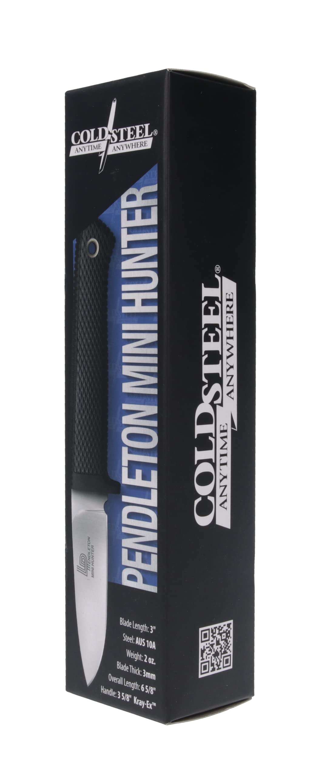 Cold Steel Pendleton Mini Hunter / 6 5/8" Overall / 3" Blade / 3MM Thick/VG-1 Stainless Steel / 3 5/8" Long Kray-EX™ Handle/Secure-EX™ Sheath/Blister Packed 4