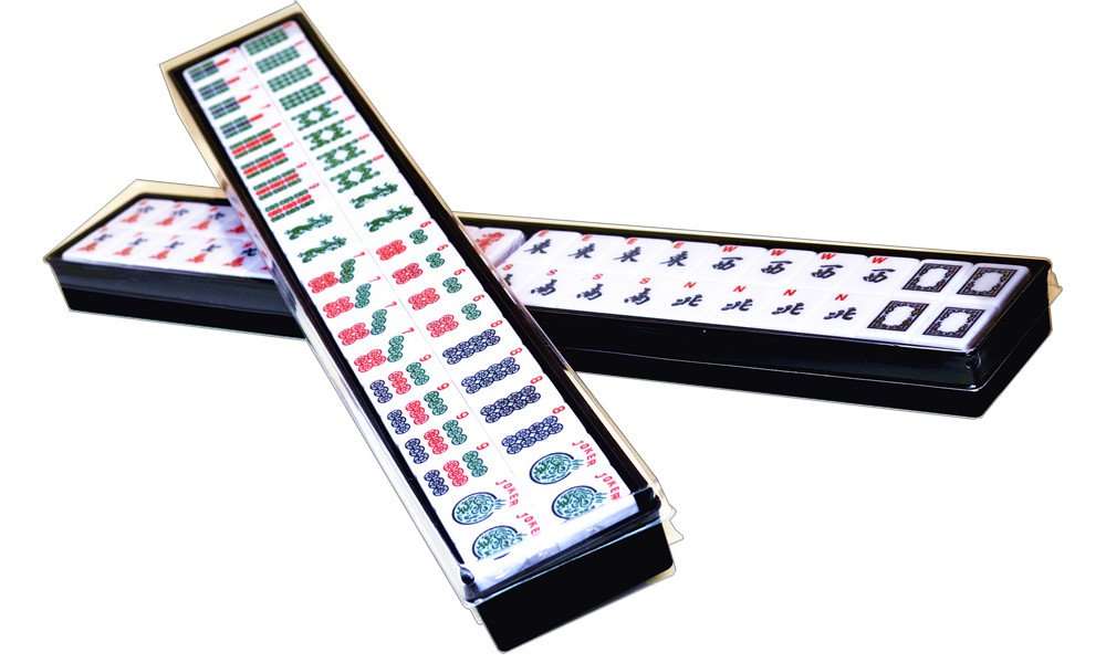 C&H Solutions Games Mah Jong Tile Holders,Mah Jongg Trays,2 Pcs/Set,Trays with Lids 3