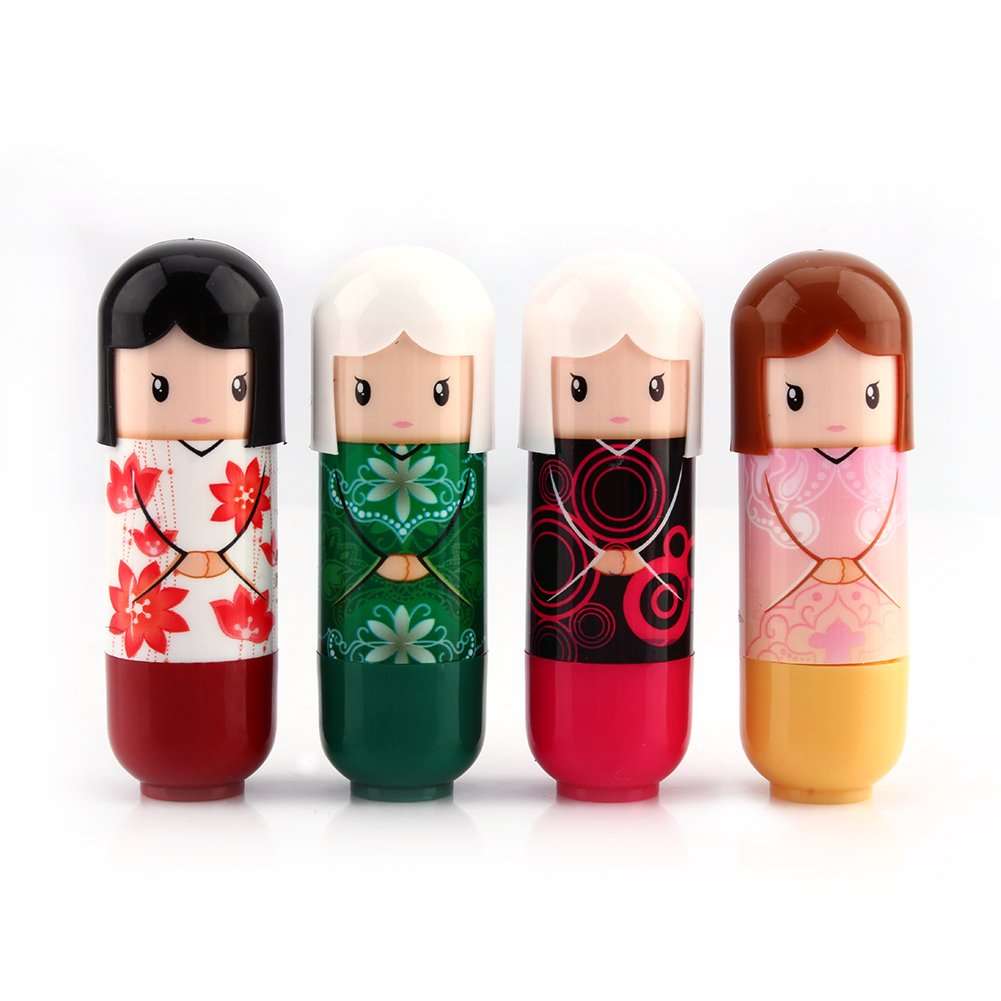 Lip Balm, Lip Care Cream Serum Lip Repair for Dry Lips, 4 Flavors Girl Women Baby Lip Balm (Send the Color Randomly) 1