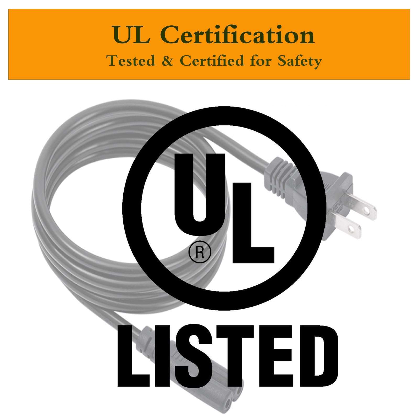 Power Cord Cable for Canon PIXMA MX922 MX492 MX490 MX532 MX452 MX512 MX392 MX372 MX472 PIXMA MG Series Printers Replacement AC Cable 6