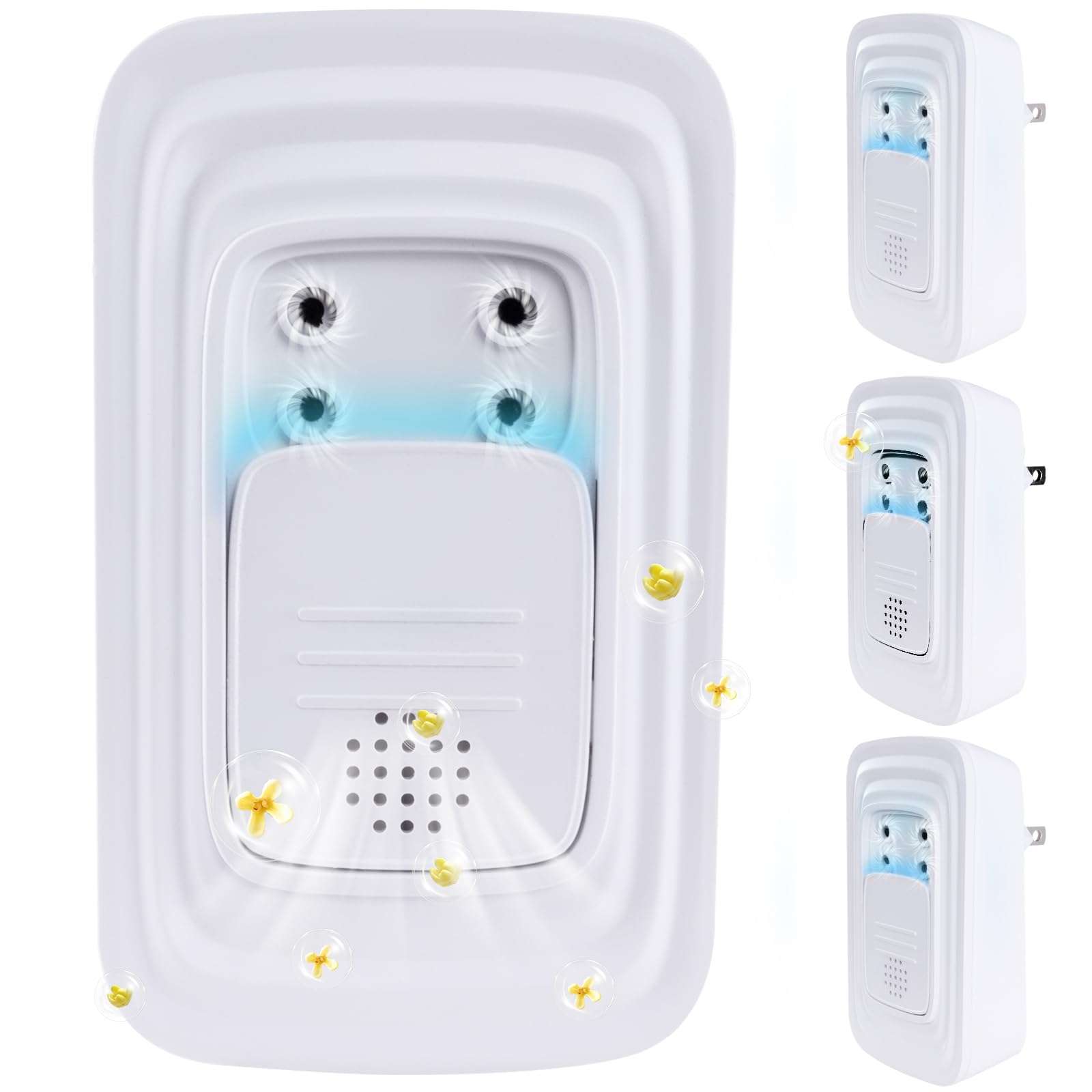 PVACG 4Pack Plug In Air Ionizers for Home with 4 Brush Heads and Fragrance, Quiet Negative Ion Air Purifier for Bedroom Portable Wall Plug In Air Freshener for Office Bathroom Living Room (4) 1