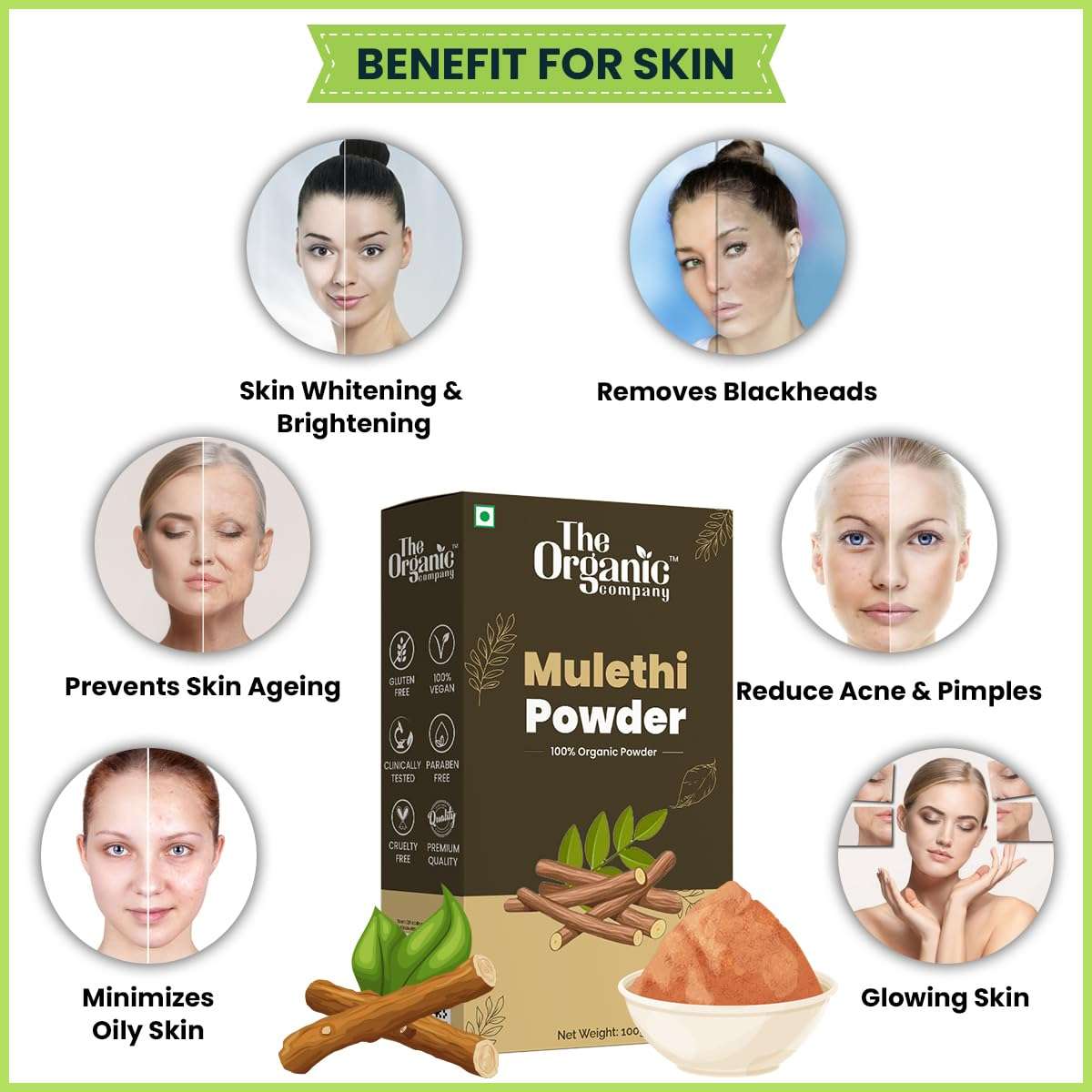 Mulethi Powder For Hair Pack | Liquorice Root Sticks | Face & Body & Skin Whitening | Yashtimadhu | Diabetes | Weight Loss | Hair | Jeshthamadh | Eating | Drinking | Edible | Tea | Natural | Original 6