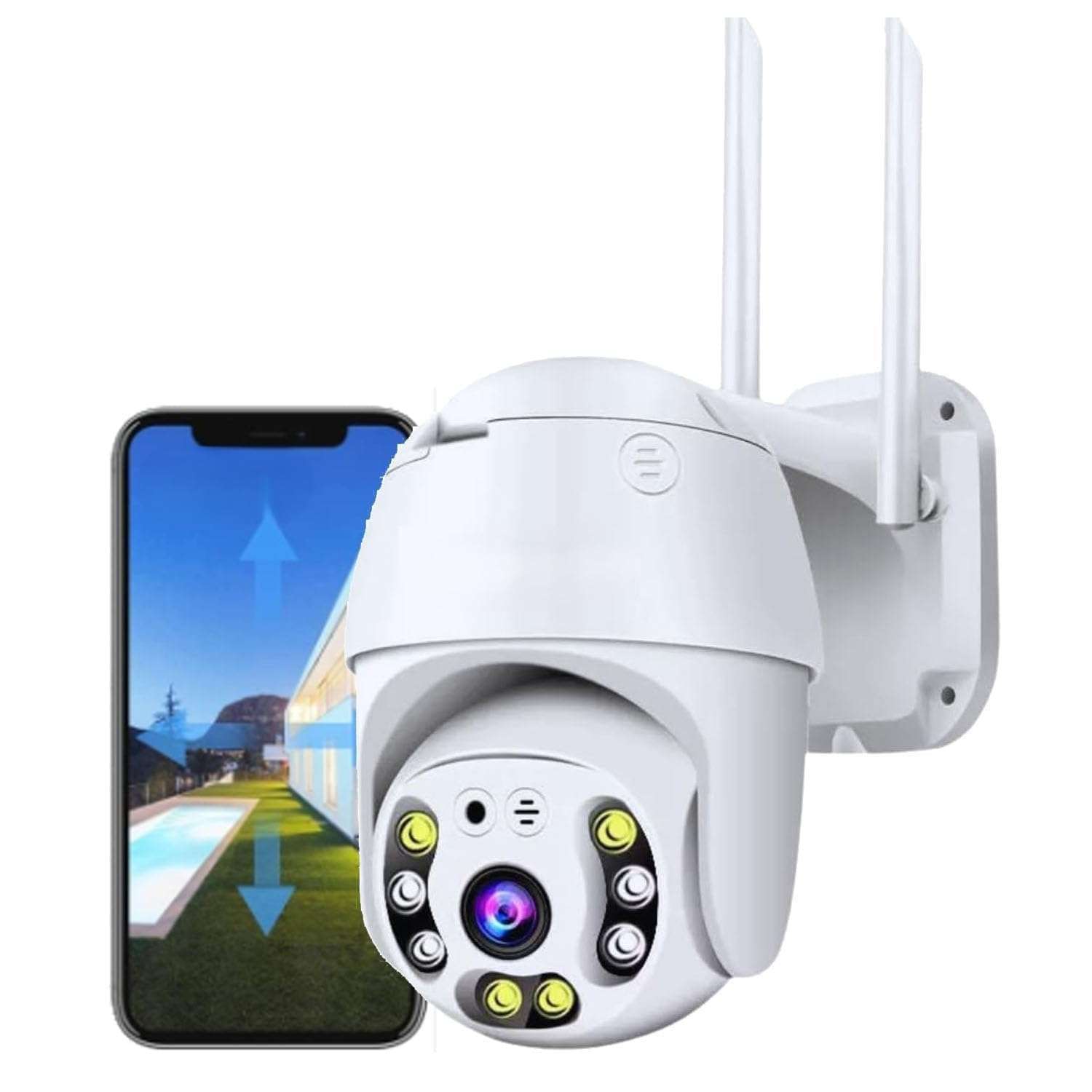 TP PLUS 5MP 360° PTZ WiFi Camera for Outdoor, Full HD 1080P, Dual Antenna, Night Vision, Motion Alert, Two-Way Audio, Mobile App Control, Weather Resistant CCTV Camera for Home (Dome Camera) 1