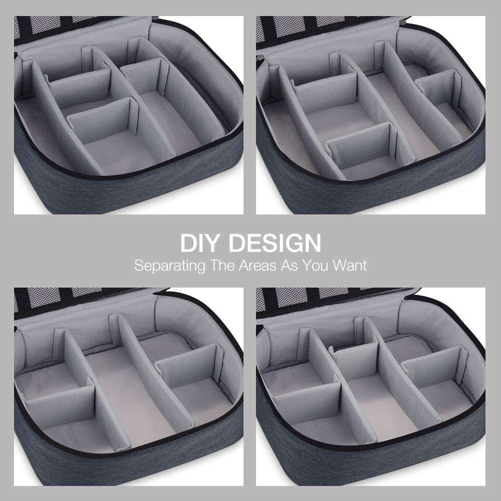 Video Projector Case TYCKA Protective Projector Organizer Bag Shockproof Projector Carrying Case with DIY Dividers 2 Pack Accessories Storage Pockets for Projector Device (12,2 x 9,5 x 3,5 inch) 2