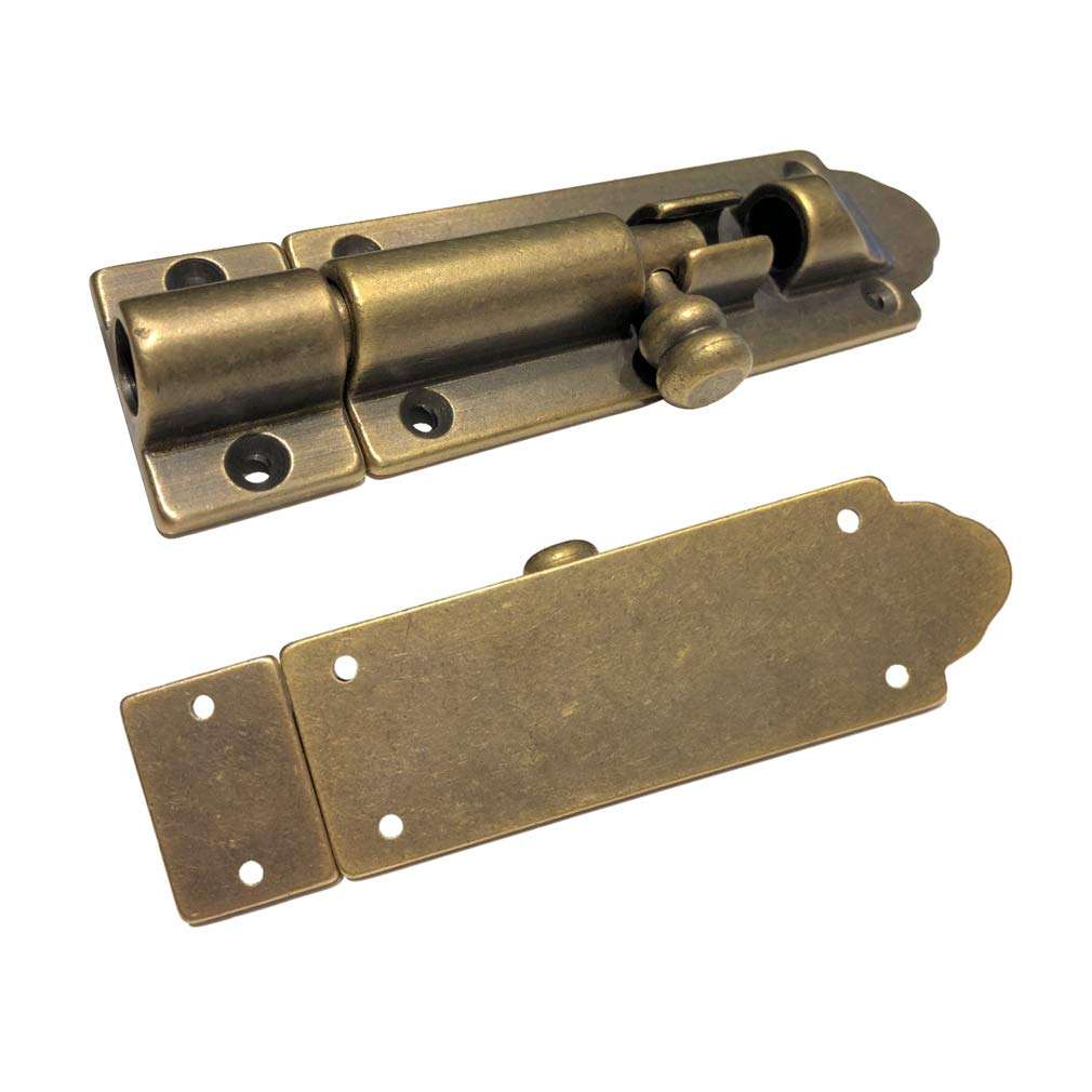 Tiazza Antique Pure Brass Bolt Buckle Thickened Copper Latch for Wooden Doors and Windows 4