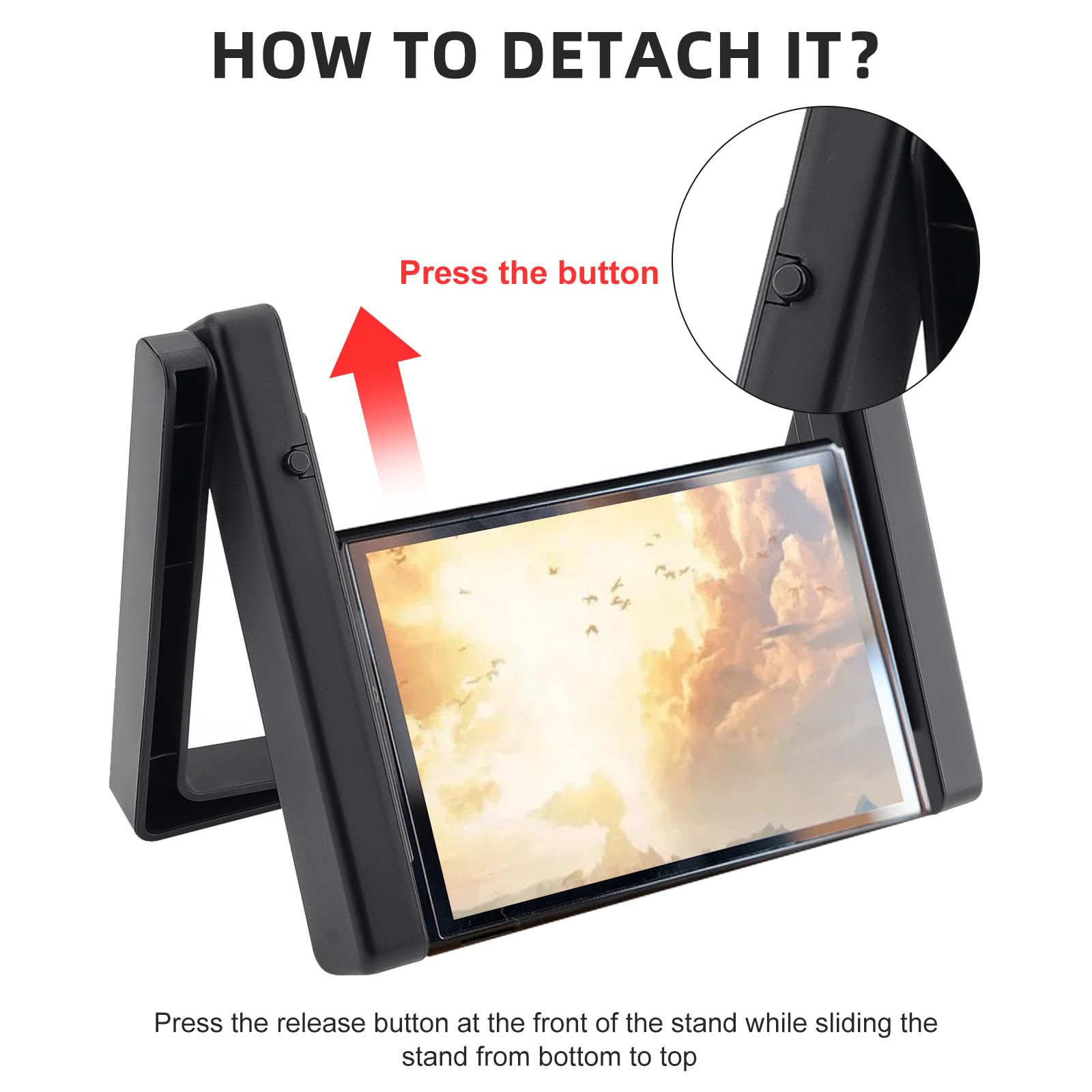 YIBEICO Car Holder for Nintendo Switch/OLED, Foldable and Adjustable Table Stand Playstand Bracket, Dock Car Headrest Play Stand Mount,Portable Console Desktop Holder 4