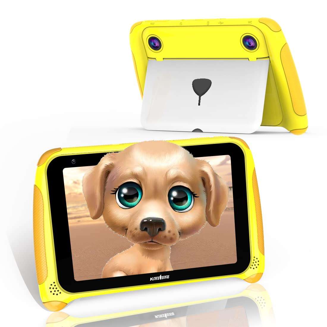 kinstone 7 inch Android 11 Tablets, 2GB RAM+32GB ROM,Long Battery Life,1.5GHz Quad Core Processor,2 MP Dual Camera, WiFi Bluetooth 4.2 (Yellow) 1