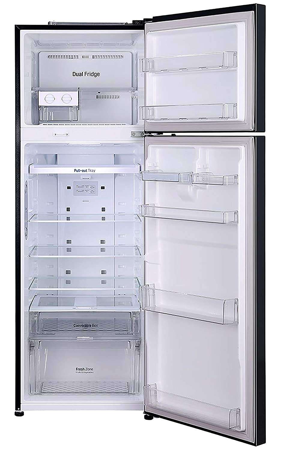 LG 335 L 3 Star with Inverter Double Door Refrigerator (GL-T372JES3, Black, Ebony Sheen, 2022 Model) 4