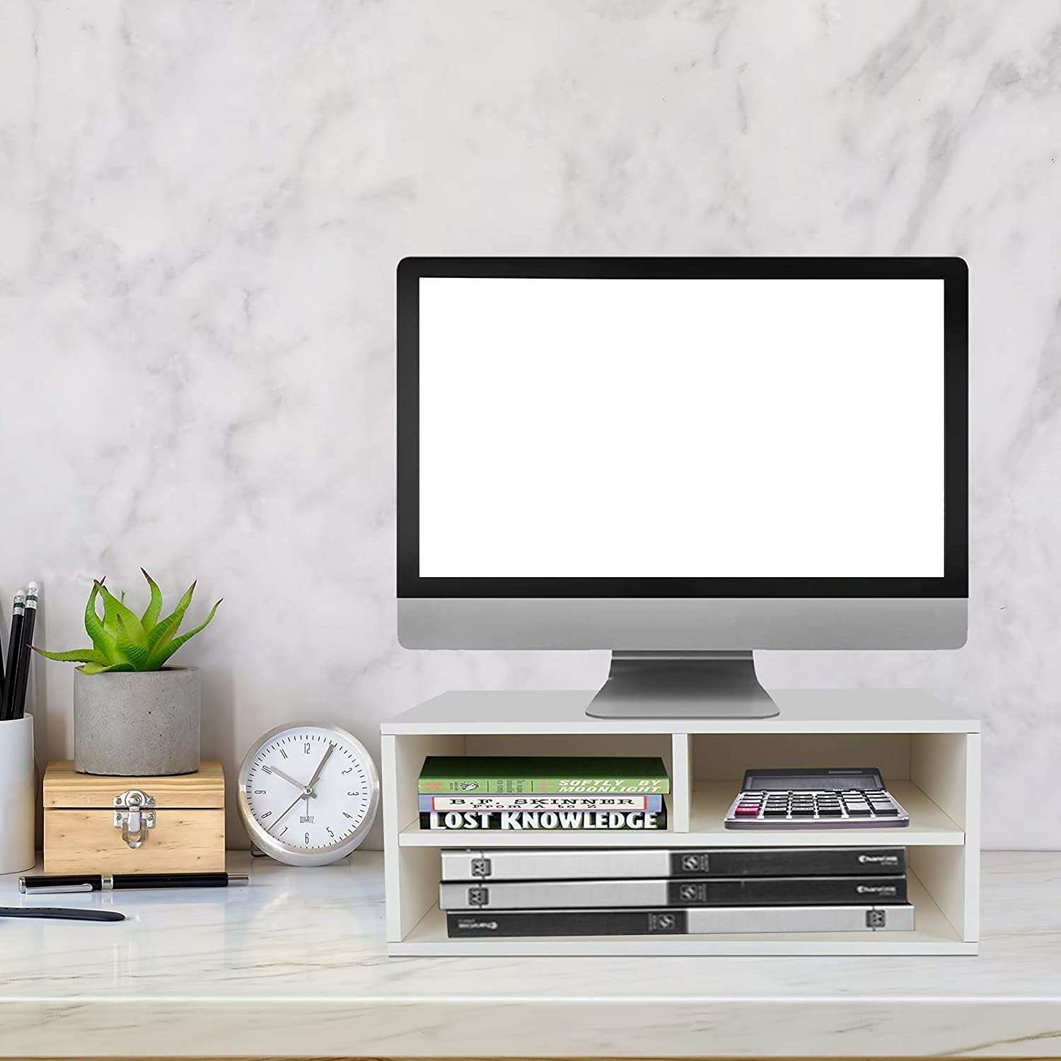 UniShop Printer Stand Printer, Computer, TV, Laptop Desk Organiser Perfect for Office/Home Desk (White) 5