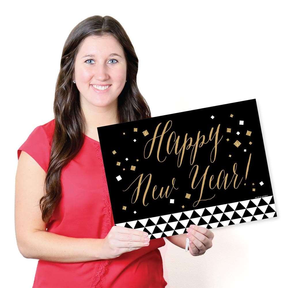 Big Dot of Happiness New Year’s Eve - Gold - Party Table Decorations - New Years Eve Party Placemats - Set of 16 5