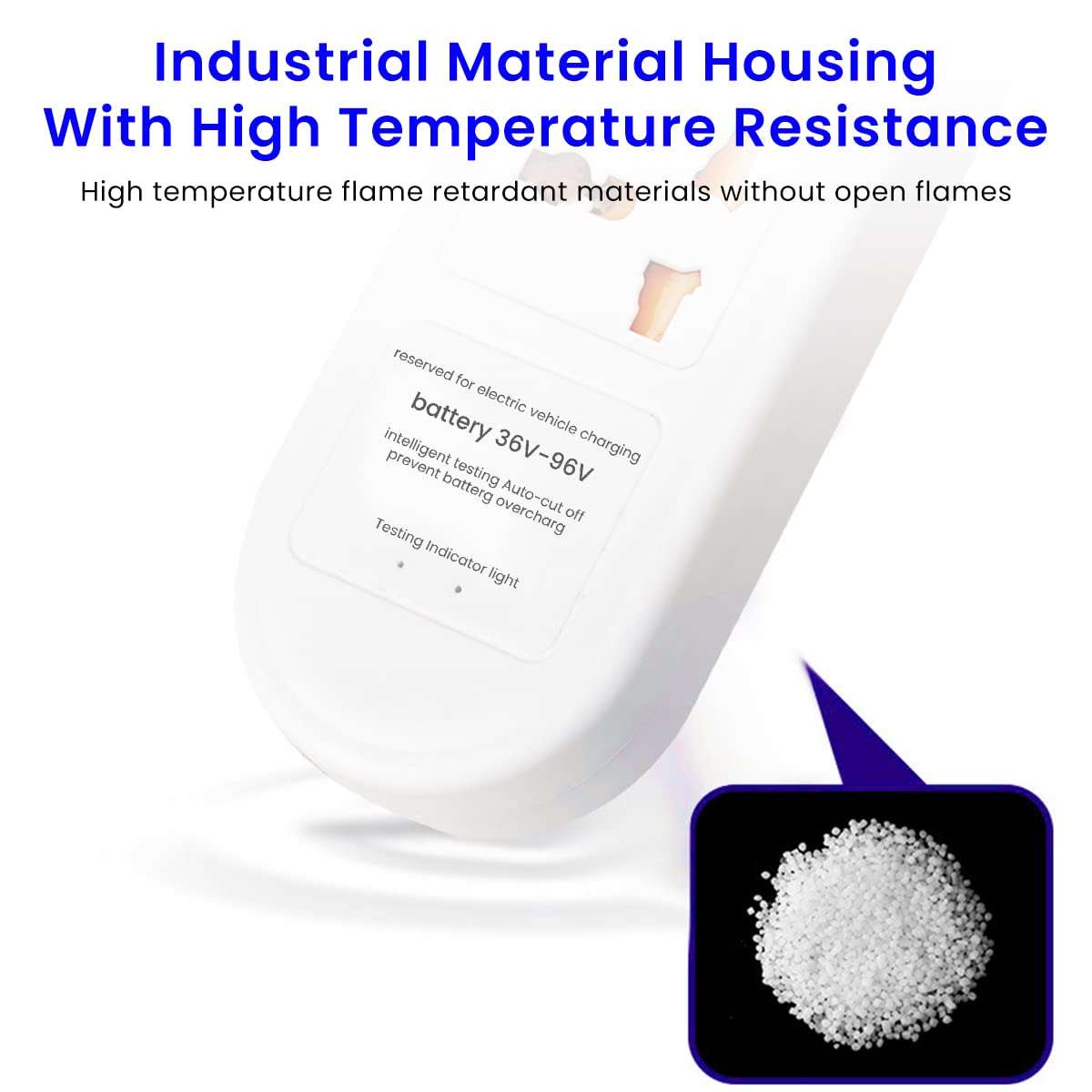 ZIBUYU® Extension Board for 36V-96V Battery with 4.8m Cable, Auto Stop Charging, Extension Cord Smart Socket Plug Socket Plug Socket for Scooter, Electric 3-Wheel Vehicles, Lead-Acid Battery 6