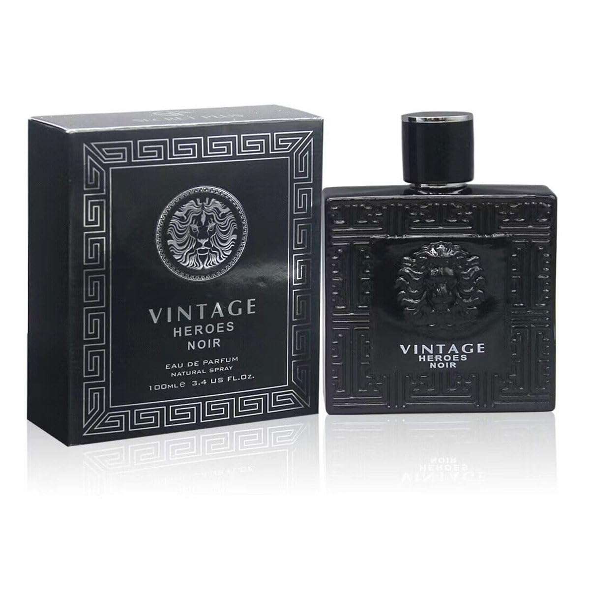 Secret Plus Vintage Heroes Noir Cologne for Men/Eau de Parfum Natural Spray Vaporizateur 3.4 oz 100 ml / FL2397