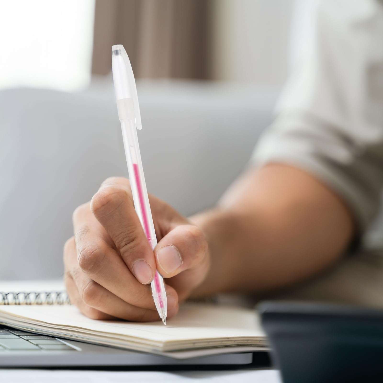 PATIKIL 10Pcs Erasable Gel Pens Refills, 1mm Heat Erasable Pens for Fabric Disappearing Ink Pen Fabric Markers for Sewing Quilting Planner Writing, Blue Ink 6