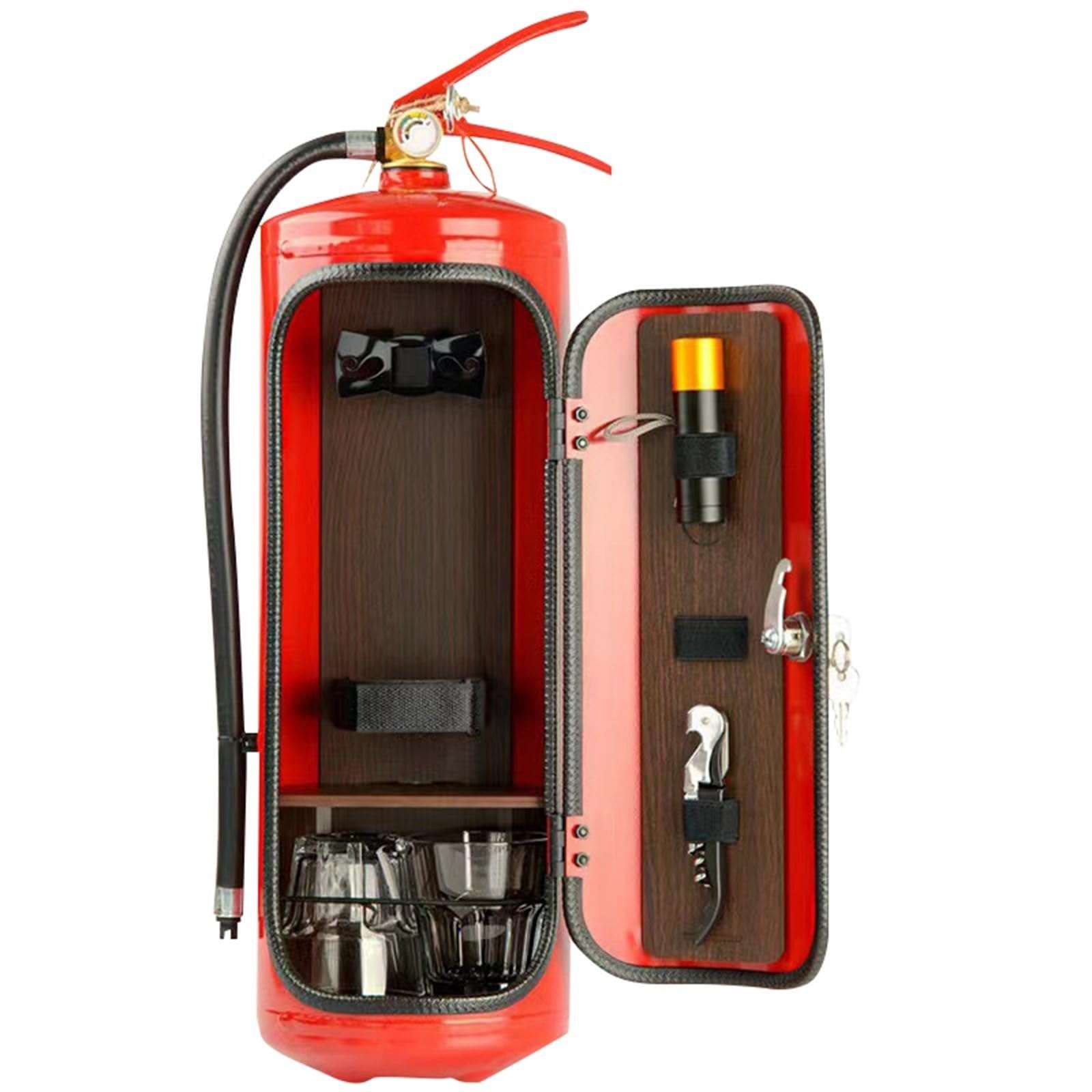 Mini Extinguishers Liquor Dispenser, Creative Small Extinguidor Drink Distinguisher Fire Extinguisher Alcohol Whiskey Bourbon Beverage Tequila Dispensador Portable for Home Camping Bar (Red) 1