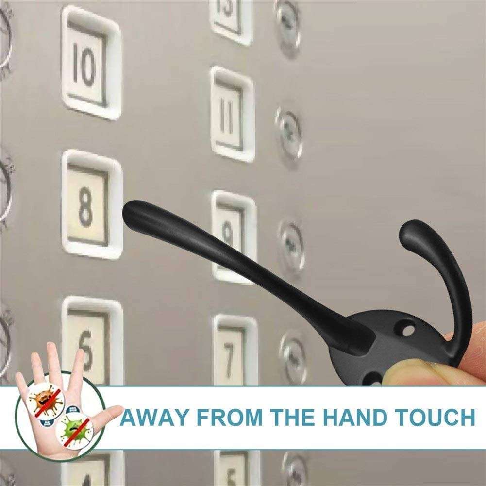 GAXQFEI Double Hooks Virus Isolation Door Handle Multifunctional Contactless Safety Door Opener Home Decoration Hardware Accessories 4