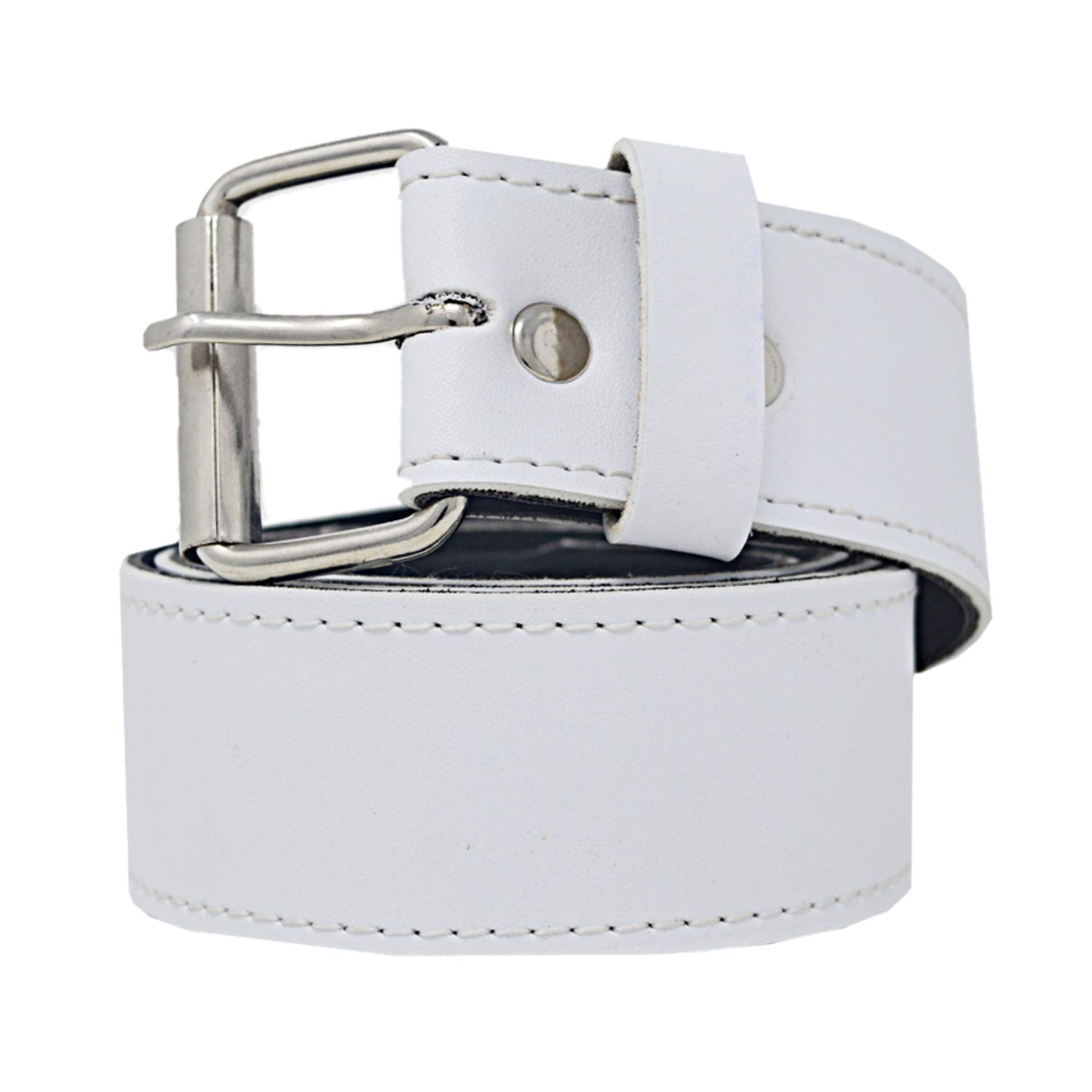 Exotique White Formal Faux Leather Belt For Women (BW0024WT)