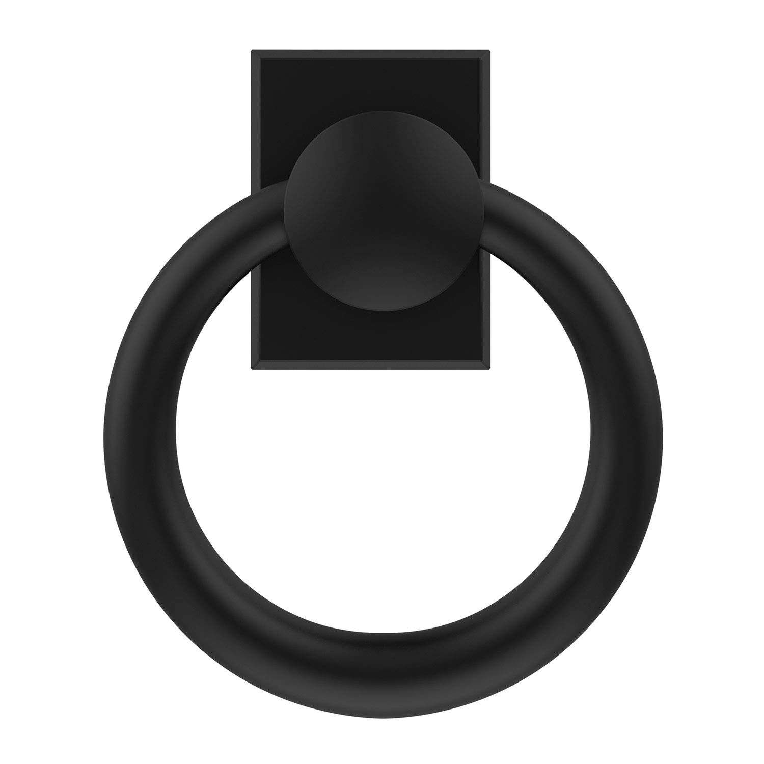 trust4care 3-3/4" Sliding Barn Door Handles, Flat Black Flush Grab Pull Hardware Set for Barnyard Recessed Sliding Doors, Pendant Ring Rustic Decorative(1, Flat Black) 1