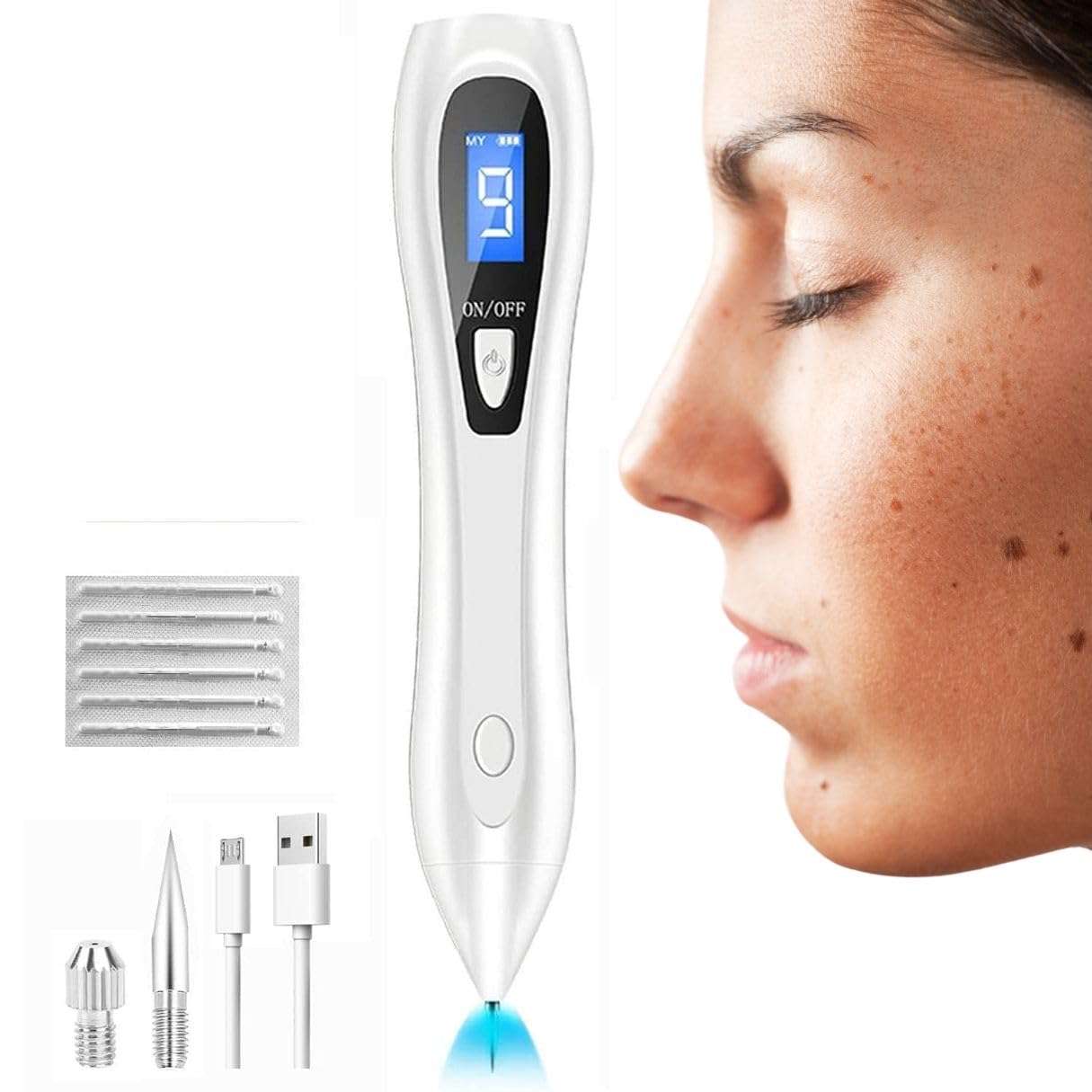 WynxCare Mole & Wart Remover | Painless Spot Pimple Freckle Skin Tag Remover Kit | Portable Plasma Laser Machine | Beauty Enhancer for Skin Care 1