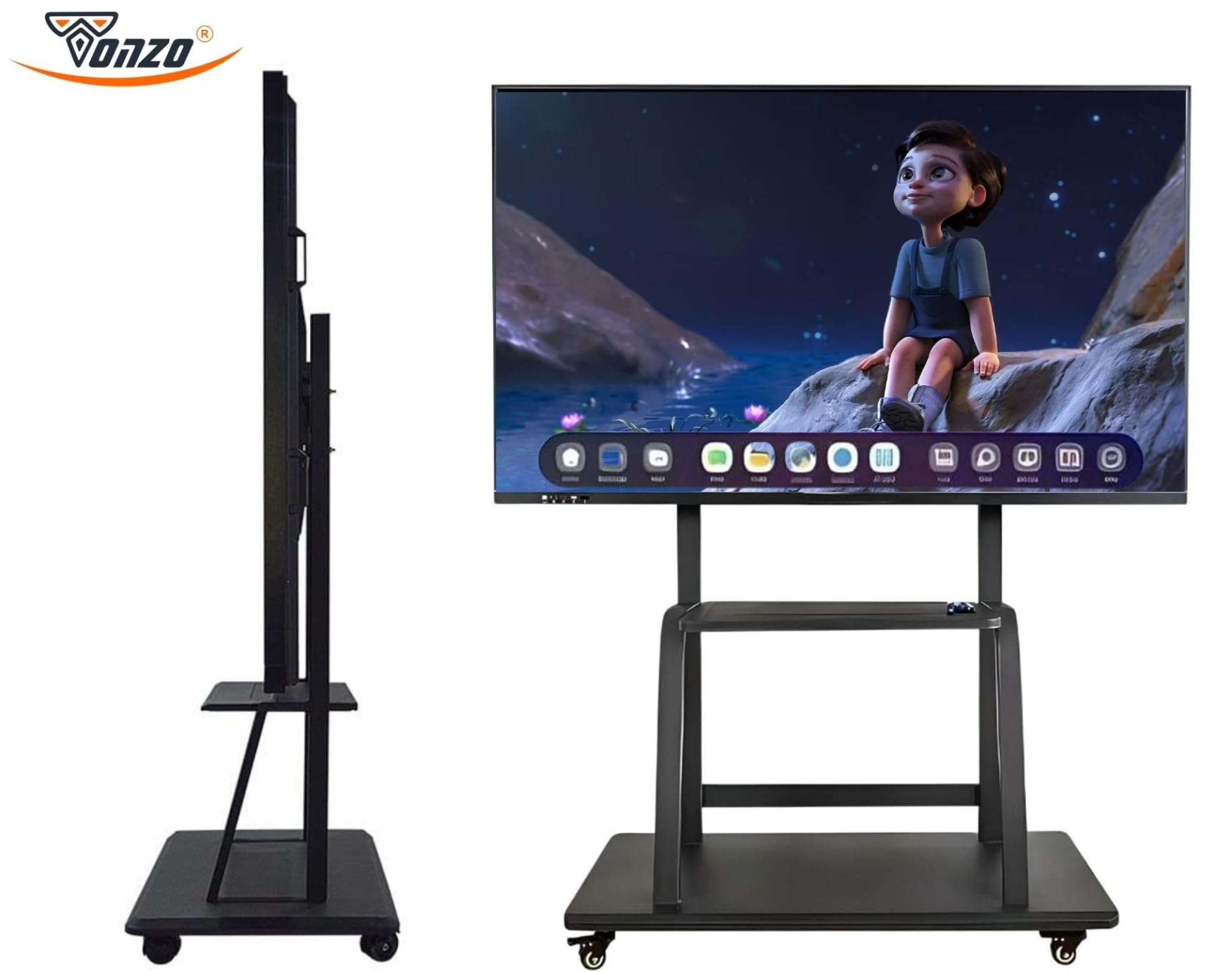 TONZO� Omega 86" Interactive Flat Panel Android 11.0, Ultra HD (4K)| Multitouch Screen| 4 GB RAM| 32 GB ROM| 15W-2 Speaker| Panel with USB, VGA, Display Ports| Best for School & Offices 3