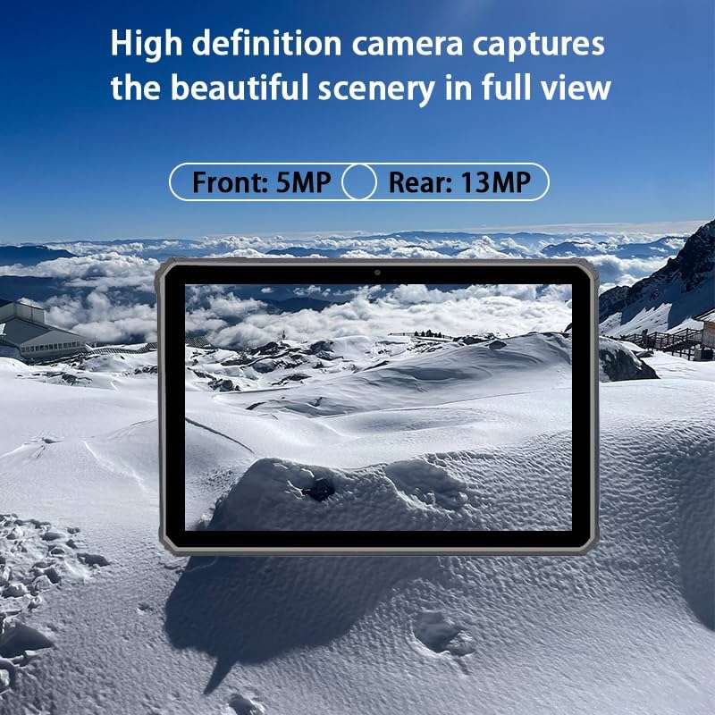 Breloom ST10-5G Rugged Tablet, 10.1 inch Andriod 14 Tablet, Octa-Core CPU 8GB+256GB, IP68 Waterproof, 10000mAh, 5G/BT 5.0/GPS/NFC, 13MP+5MP Camera (Orange) 6