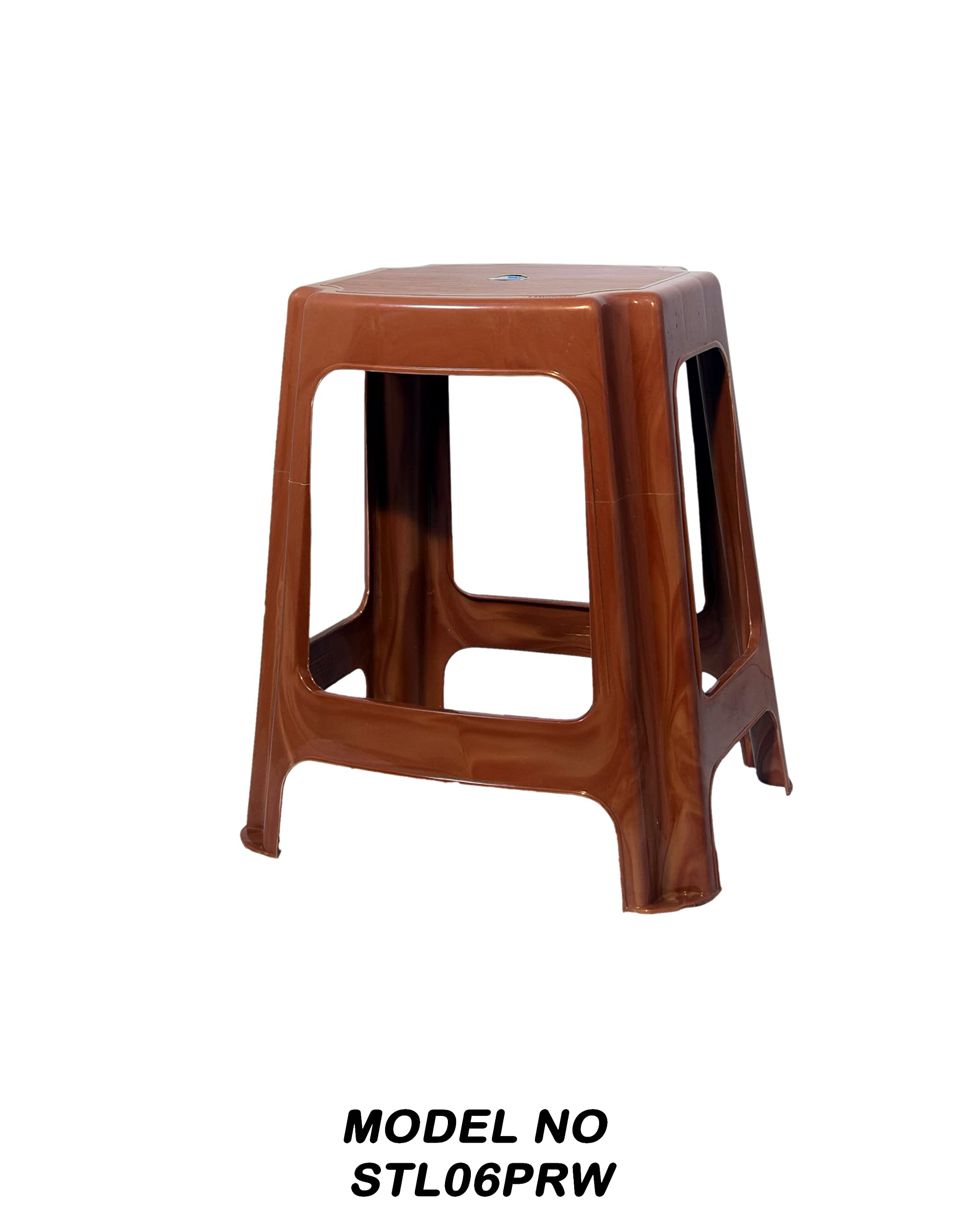 Nilkamal STL06 Strong and Durable Plastic Seating Stool for Home | Bedroom | Bathroom | Kitchen | Living Room | Office | Adult | Kids | Children's & Garden Stool with high Load Capacity (Pear Wood) 4