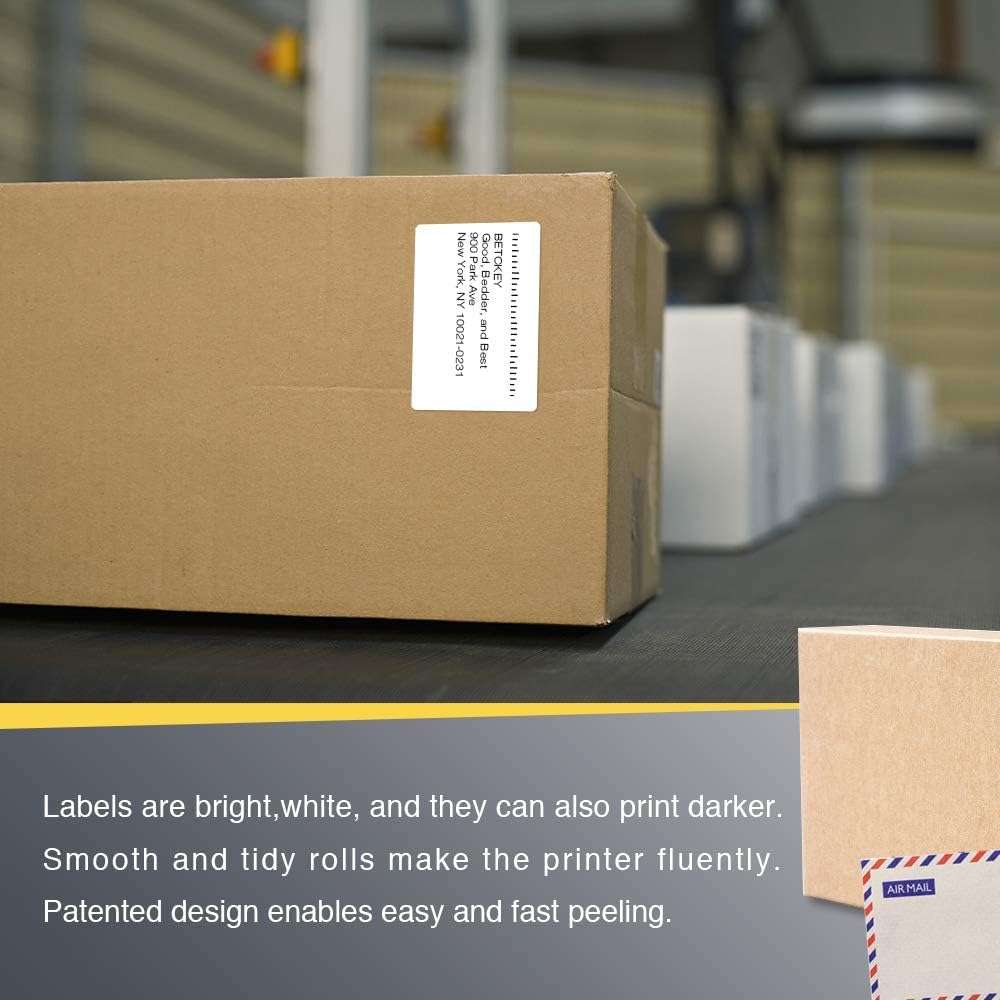 SECUREMENT Direct Thermal Barcode Labels Stickers (3x2 Inch / 75x50 mm) 1000 Labels/Roll (4 Rolls) 5