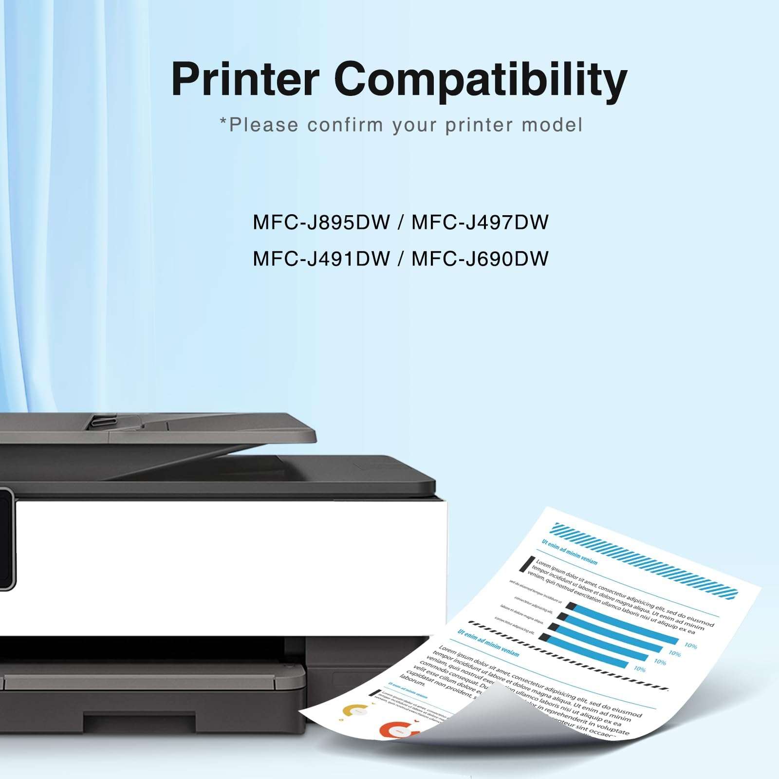 LC3013 Ink Cartridges BK/C/M/Y 10-Pack High Yield Replacement for Brother LC3013 Ink Cartridges Work with Brother MFC-J497DW MFC-J491DW MFC-J690DW MFC-J895DW Printer,LC3011 Ink cartridges BK/C/M/Y 2