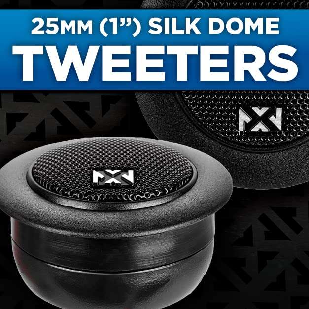 NVX® VSP69KIT2F 6x9 Premium Car Speakers, 900W Max, 300W RMS, 2-Ohm 2-Way Component System w/ 1" Silk Dome Tweeters & Passive X-Overs, Easy to Install in Cars/Trucks/Doors (Pair) 5