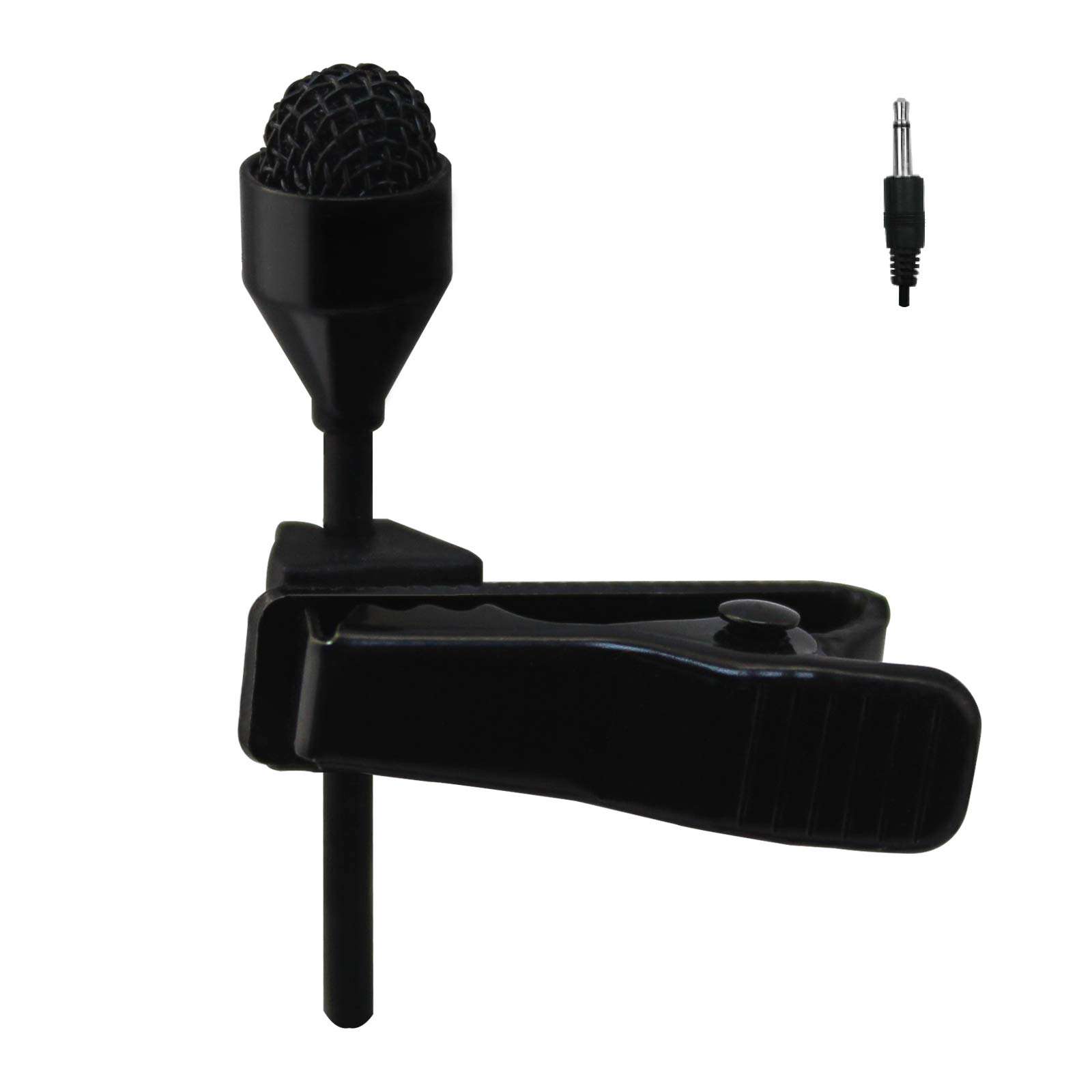 J K MIC-J 044 Lavalier Lapel Clip On Omni-Directional Condenser Microphone Compatible with Desktop Computer/Portable Voice Amplifier (Mono 1/8'' TS Plug) 1