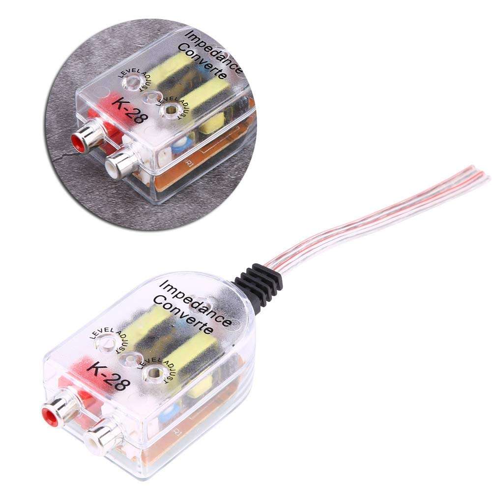 Car o CD High to Low Converters Amplifier, Line Out Converter, Impedance Converter Adapter for Car o Systems 2