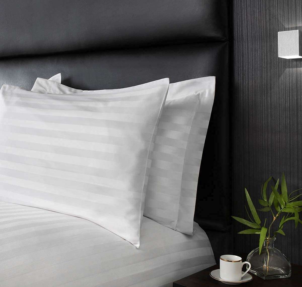 GD Home Fabric Cotton 300 TC Pillow Cover, 17 x 27 Inch, White Cotton, 1 Piece