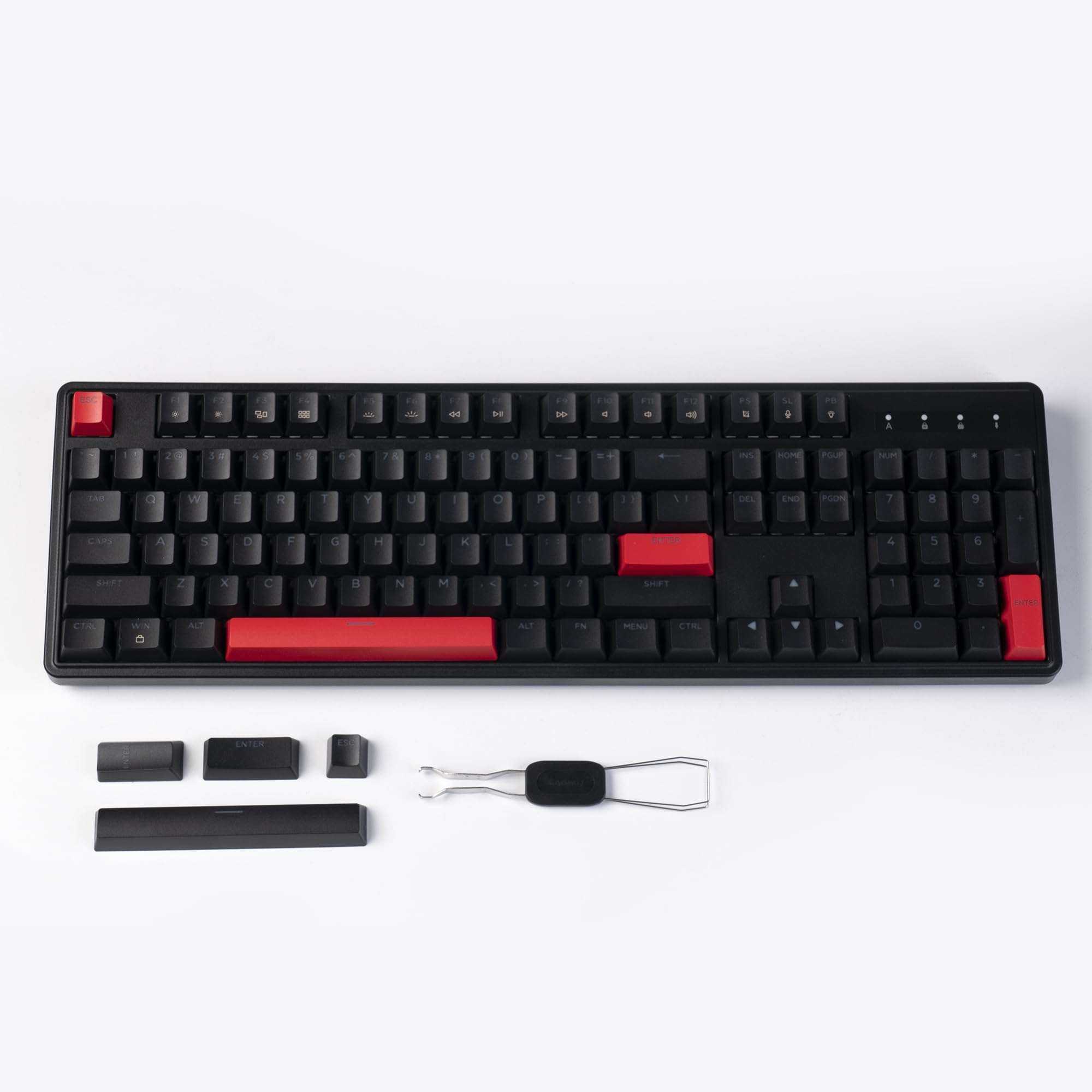 LEMOKEY X3 Wired Mechanical Gaming Keyboard, 100% Layout with QMK/VIA Programmable Keyboard, Red Switch，Red Backlit for Windows 4