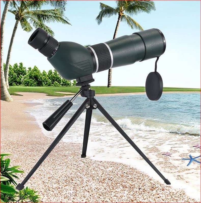 Glaceon Spotting Scope,20-60x60mm Zoom with FMC Lens, BAK4 45 Degree Angled Eyepiece, Fogproof Spotting Scope with Tripod,Carry Bag for Target Shooting,Hunting,Birding