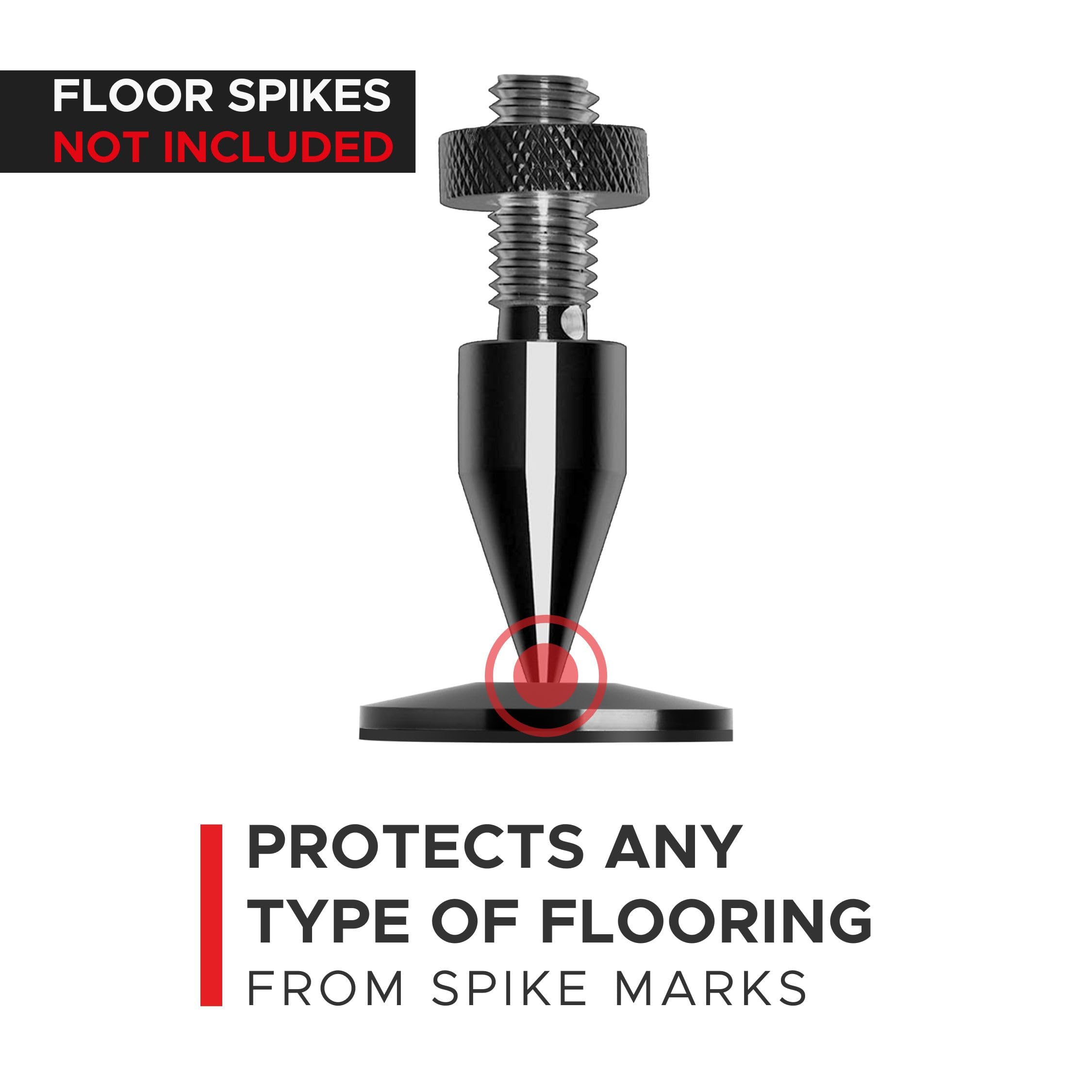 Set of 8 Satin Black Hi-Fi Spike Shoes Isolation Pads by Soundbass (Spike NOT Included) 2