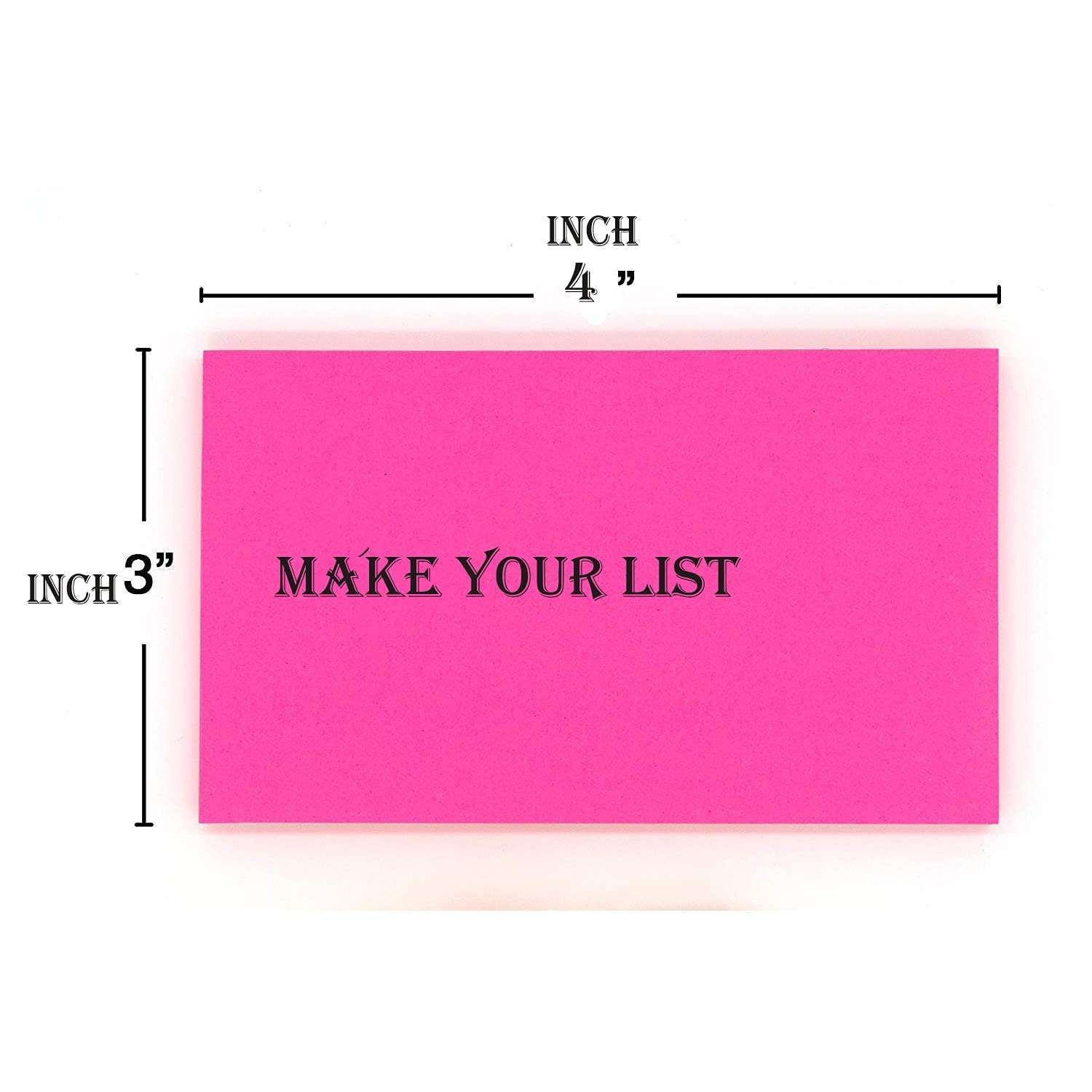 SCHUBERT Sticky Notes 3 x 4 Inch Pad 4 Colors (400 Sheets) 3