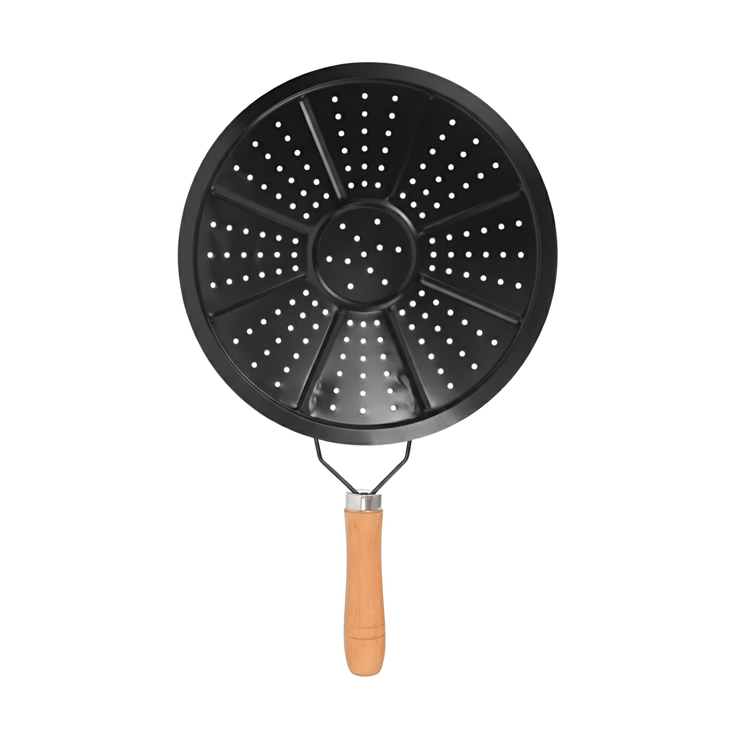 Alark Heat Induction Diffuser BBQ Plate Gas Stove Cooking Cast Iron Heat Diffuser Reducer Flame Guard Open Simmer Plate With Handle Gas Furnace Thermal Diffuser Solid Stainless Steel Plate (Black) 1